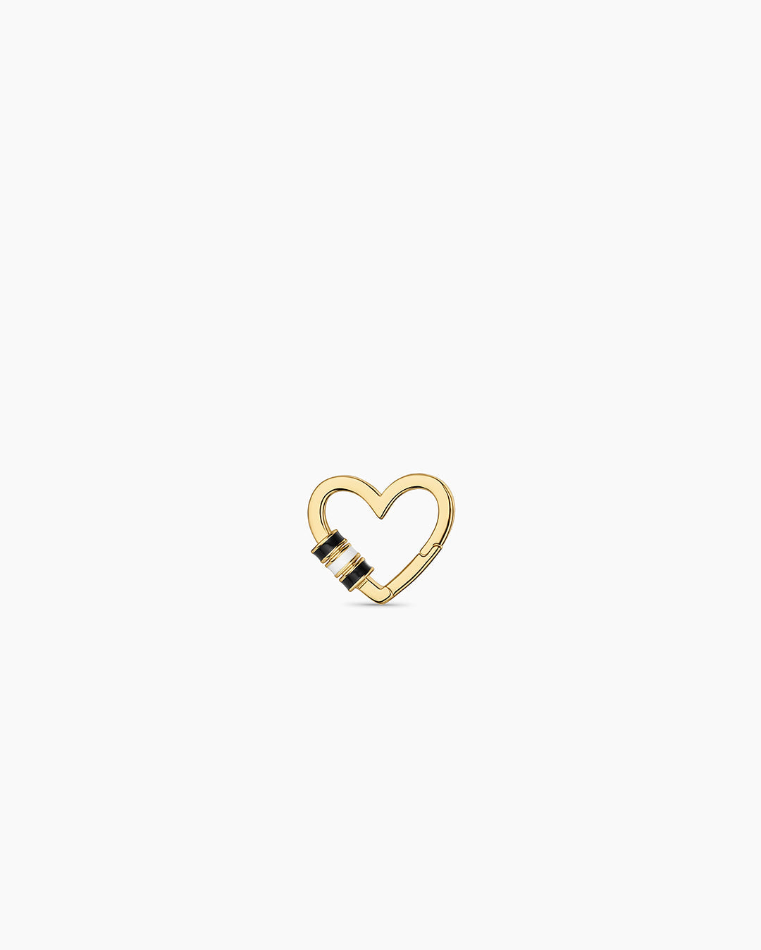 Campbell Heart Carabiner Charm || option::18k Gold Plated