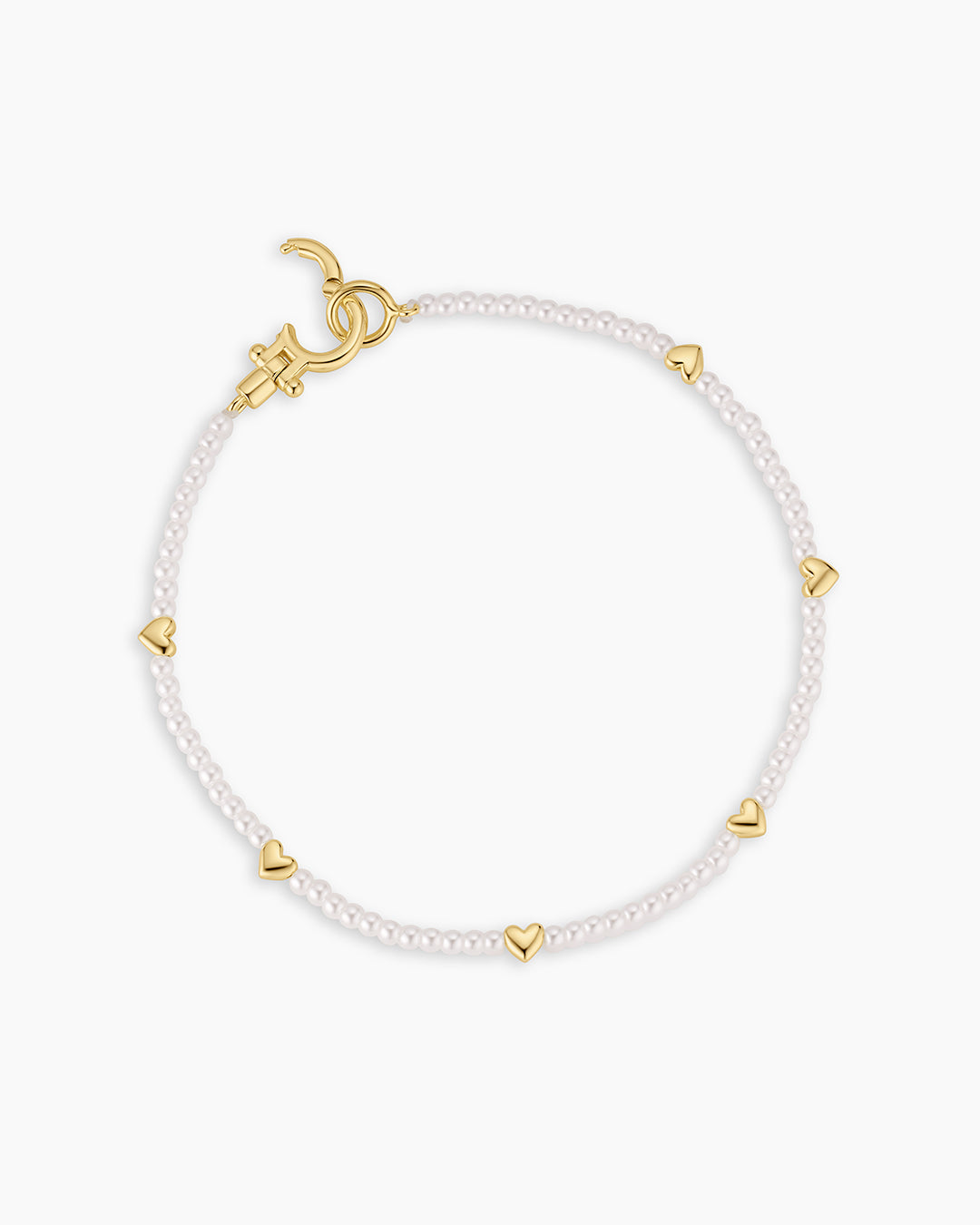 Amour Pearl Bracelet || option::18k Gold Plated 