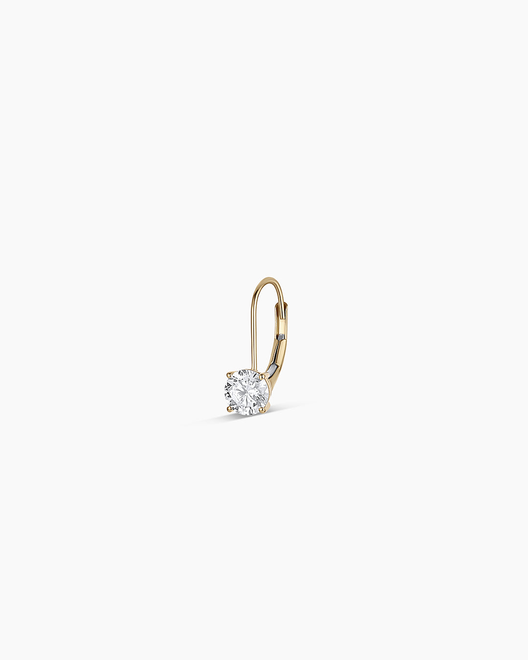 Lab Grown Diamond Mercer Drop Single Earring || option::14K Solid Gold, .50ct