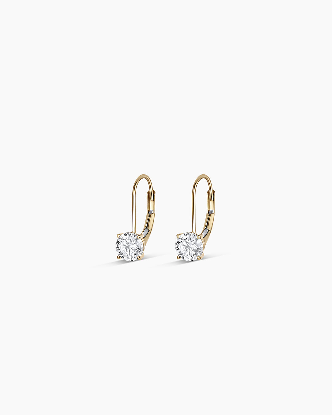 Lab Grown Diamond Mercer Drop Earrings || option::14K Solid Gold, 1ct