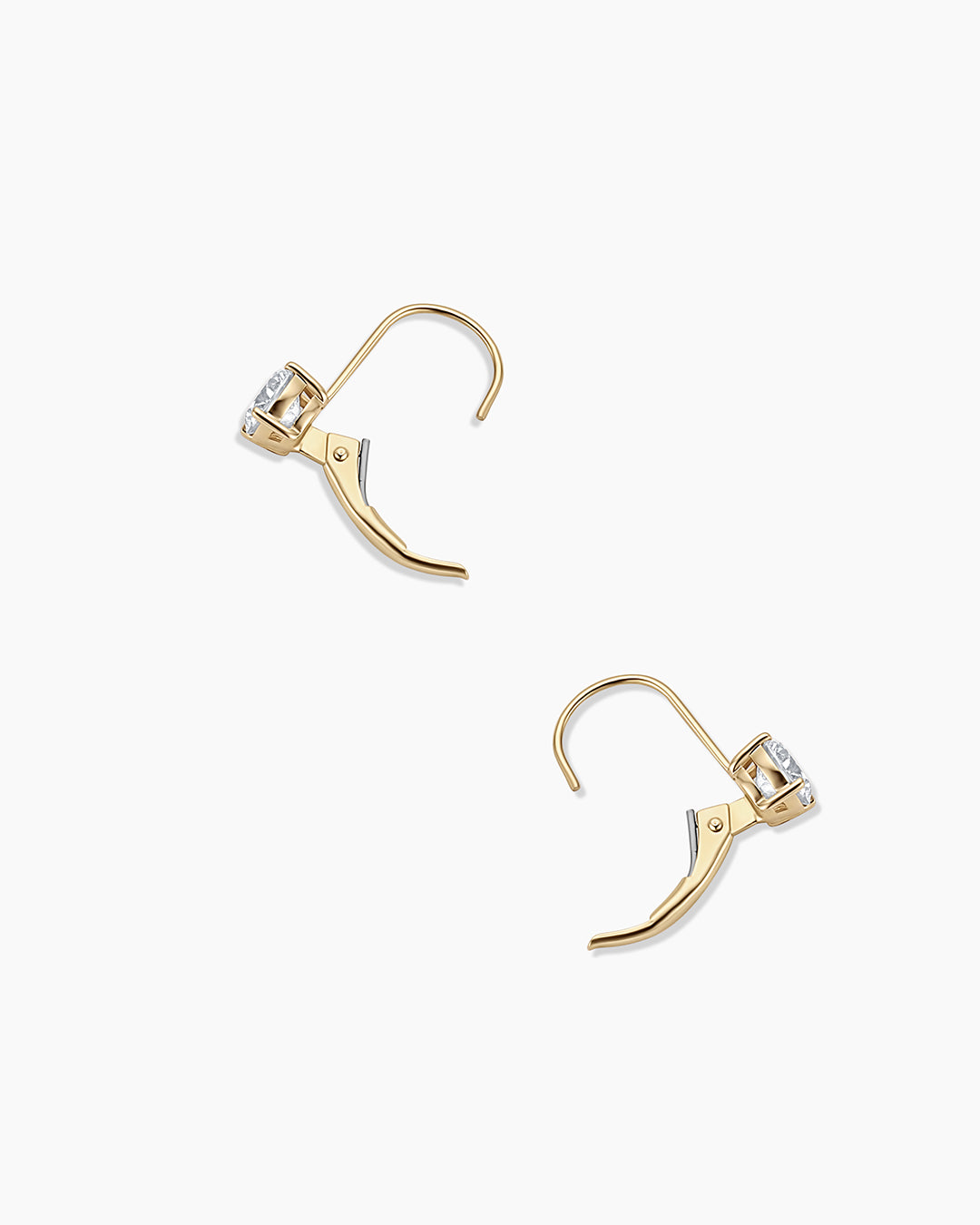 Lab Grown Diamond Mercer Drop Earrings || option::14K Solid Gold, 1ct