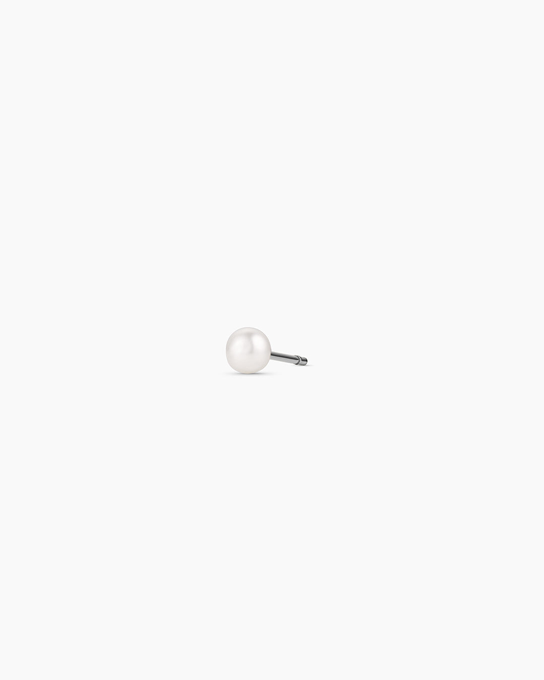 Pearl Single Stud || option::18K Gold Plated, 4mm