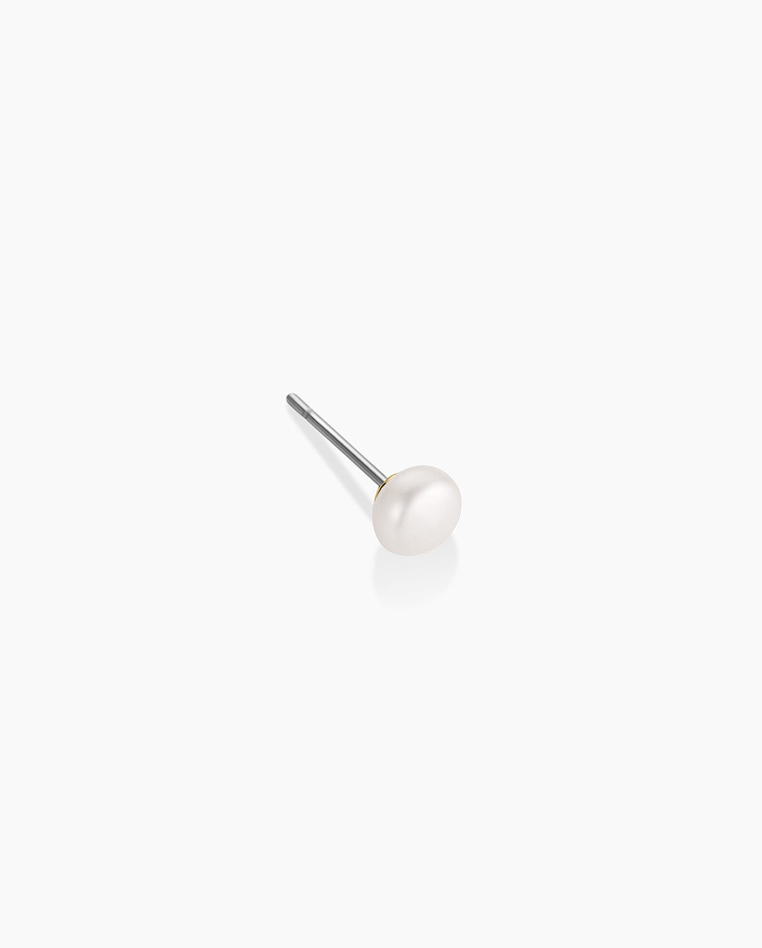 Pearl Single Stud || option::18K Gold Plated, 5mm