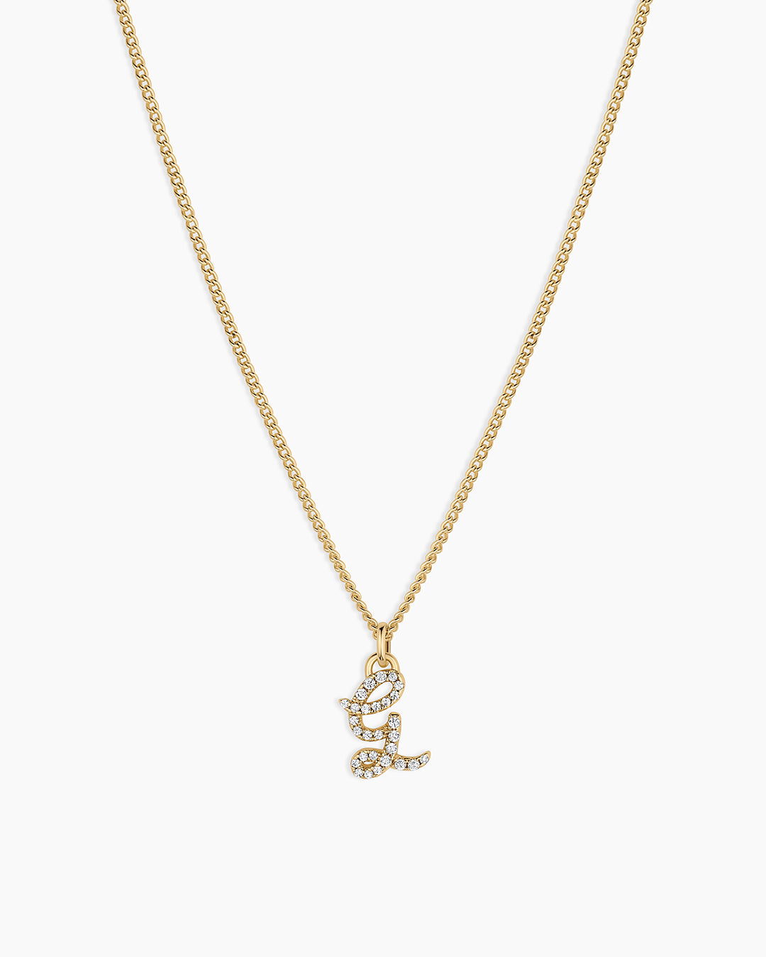 Wilder Shimmer Alphabet Necklace || option::18K Gold Plated, G