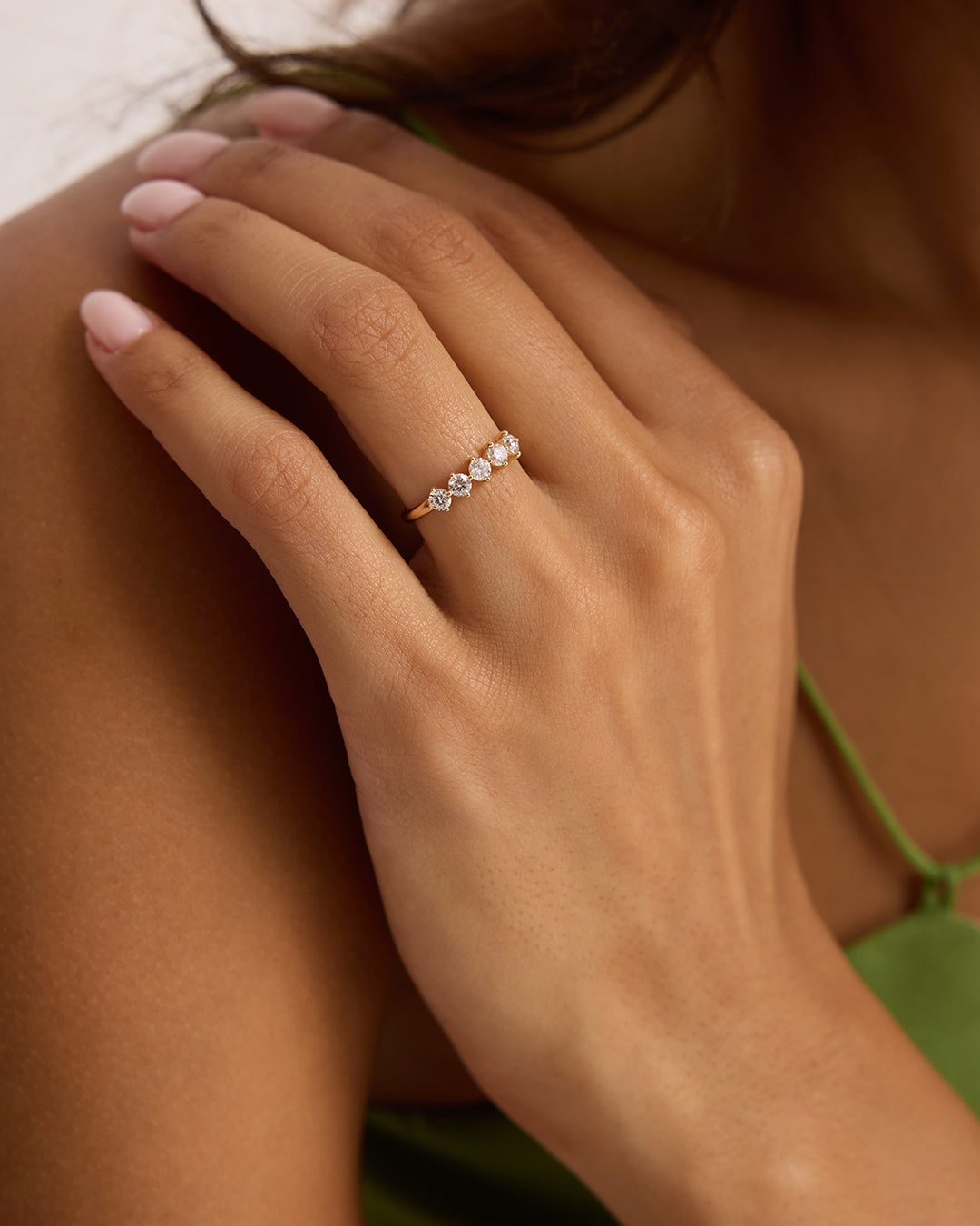 Lab Grown Diamond Mercer Row Ring || option::14K Solid Gold