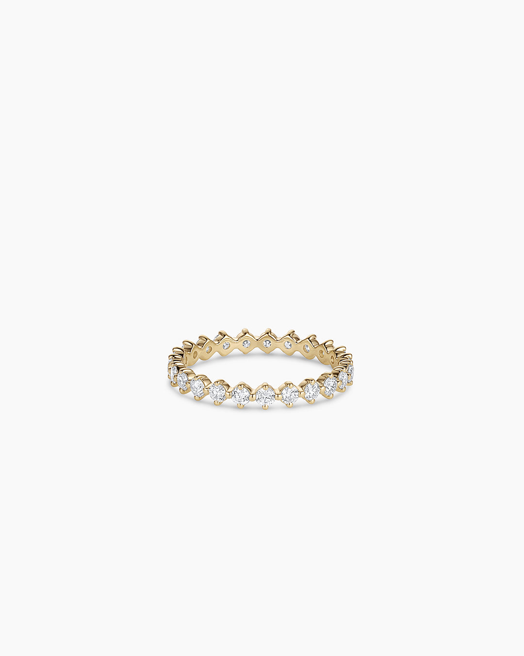 Lab Grown Diamond Mercer Eternity Ring 2mm || option::14K Solid Gold, 2mm