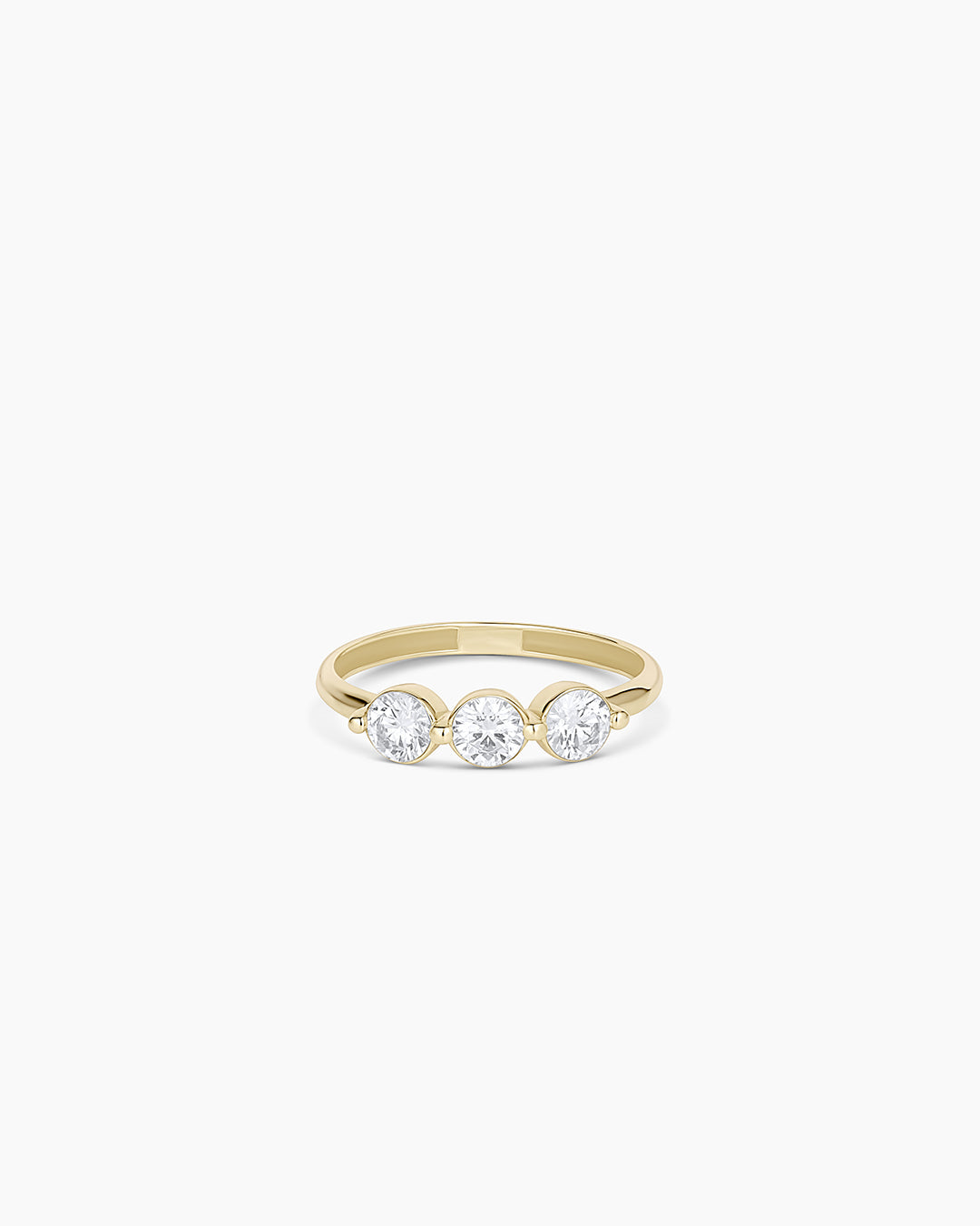 Lab Grown Diamond Trio Ring || option::14k Solid Gold