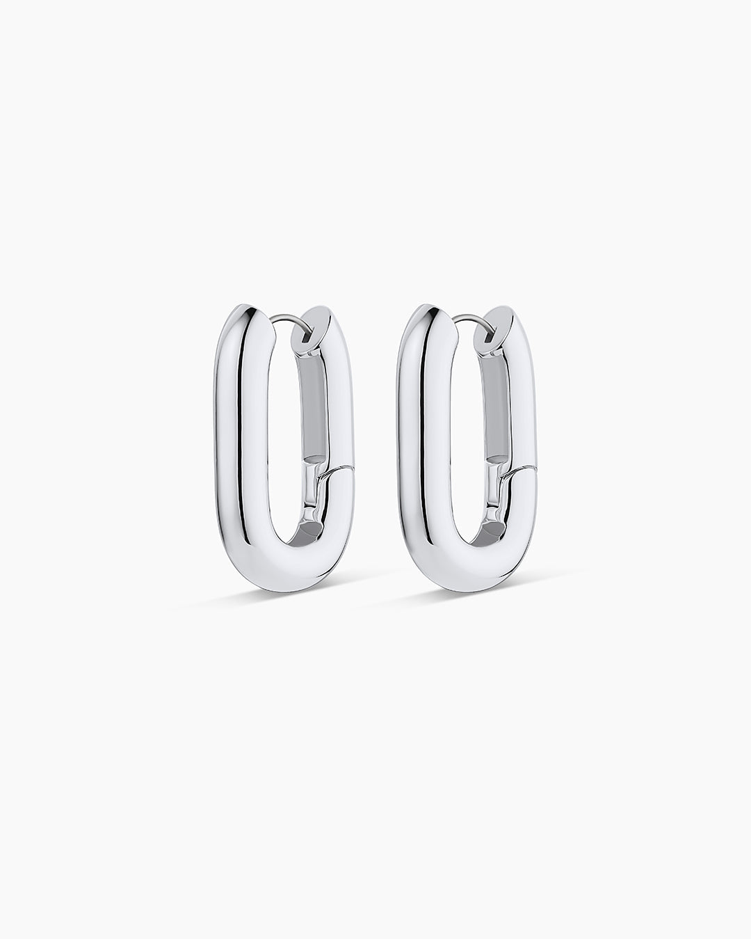Zoey Statement Hoops || option::Silver Plated