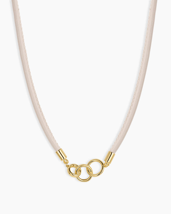 Brooks Necklace || option::18K Gold Plated, Cream