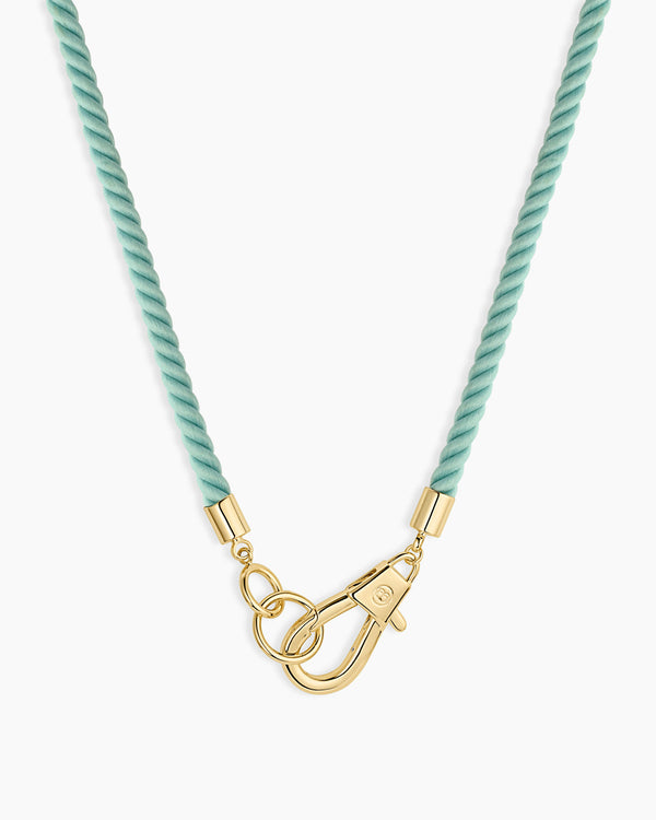 Brooks Rope Necklace || option::18K Gold Plated, Seafoam