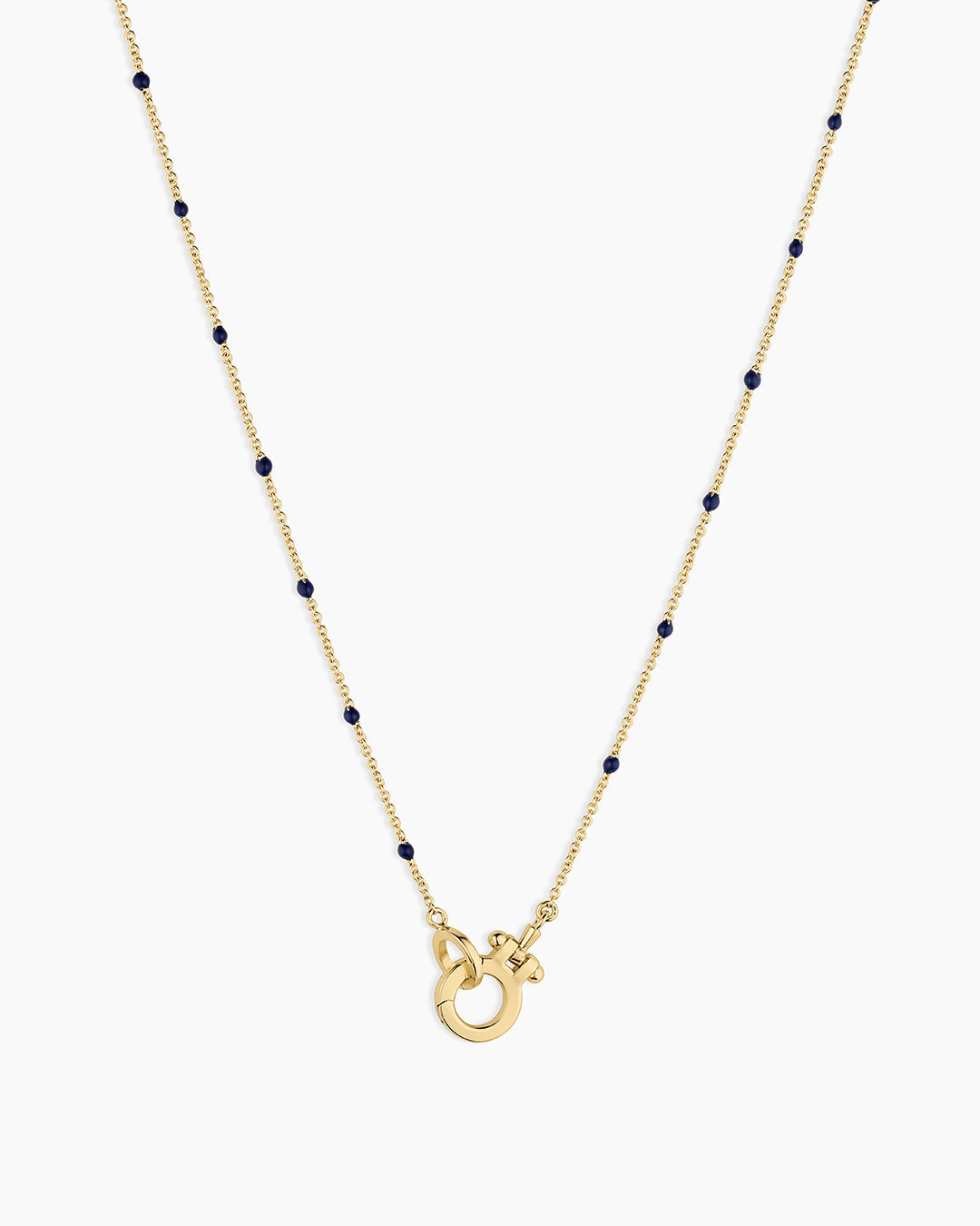 Capri Necklace || option::18K Gold Plated, Black
