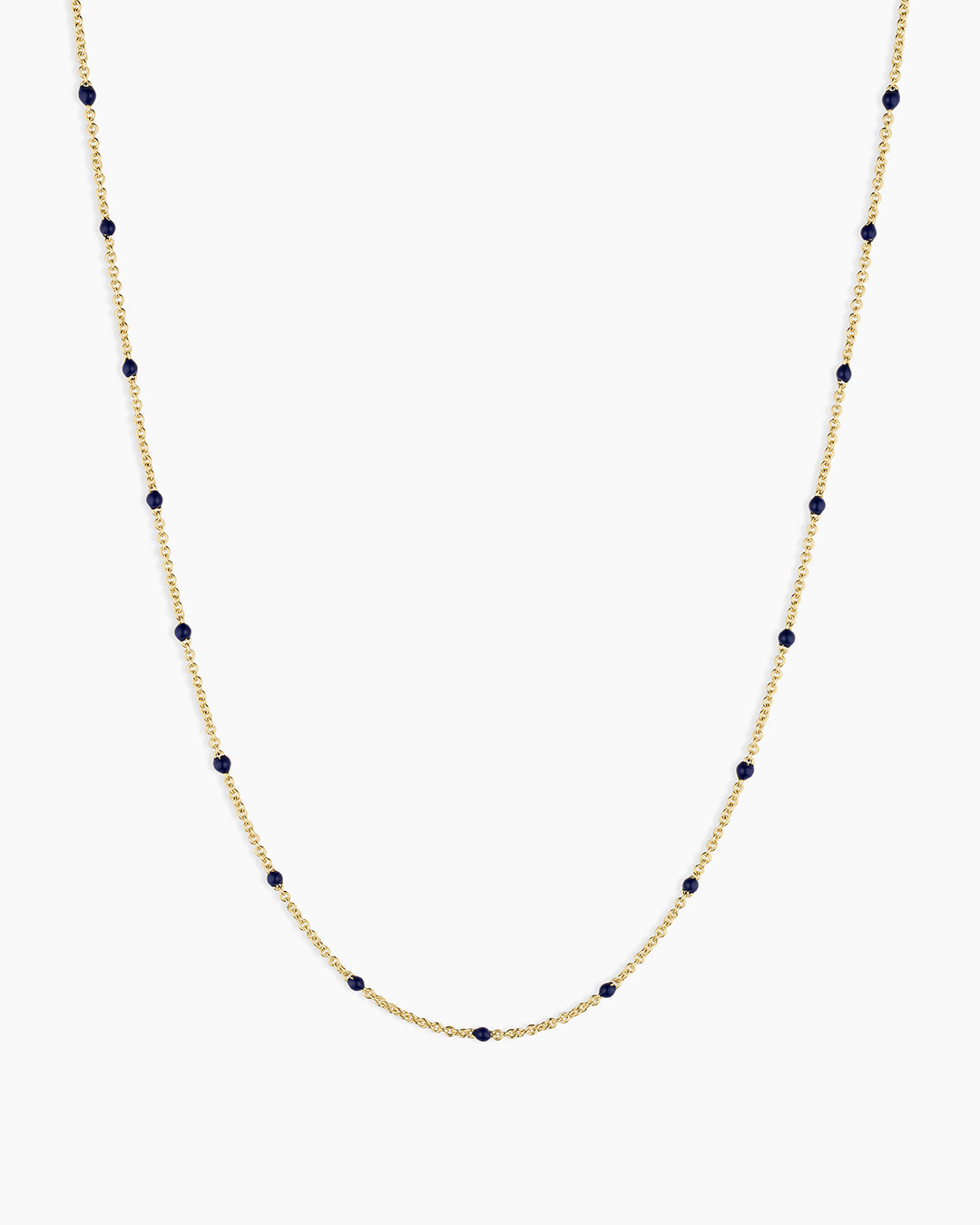 Capri Necklace || option::18K Gold Plated, Black