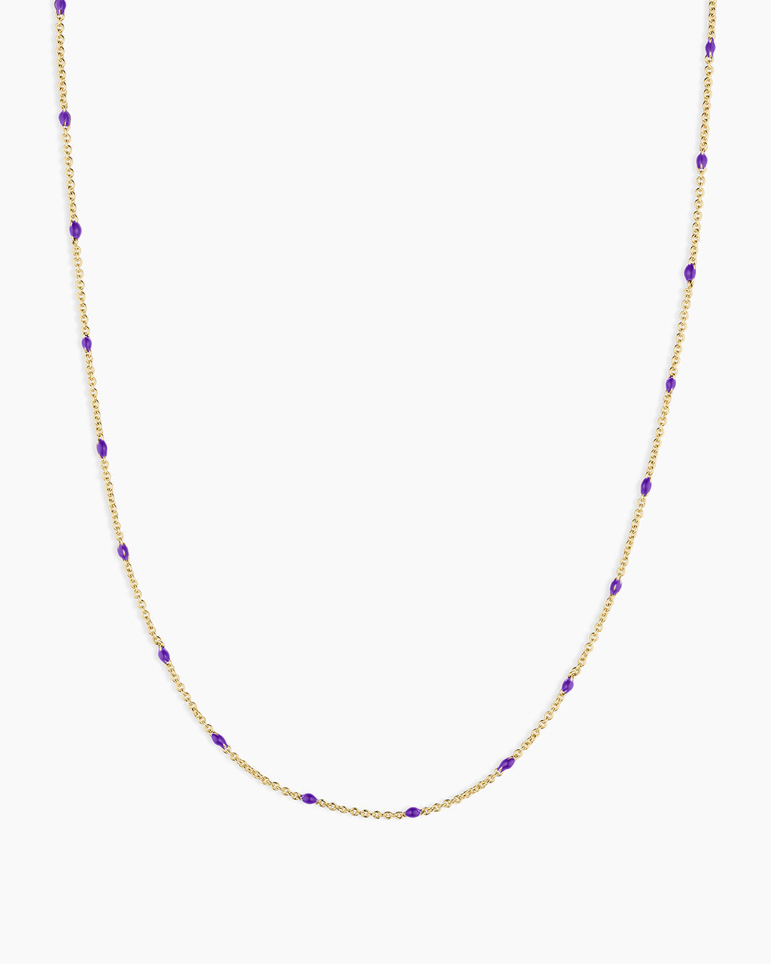 Capri Necklace || option::18K Gold Plated, Purple