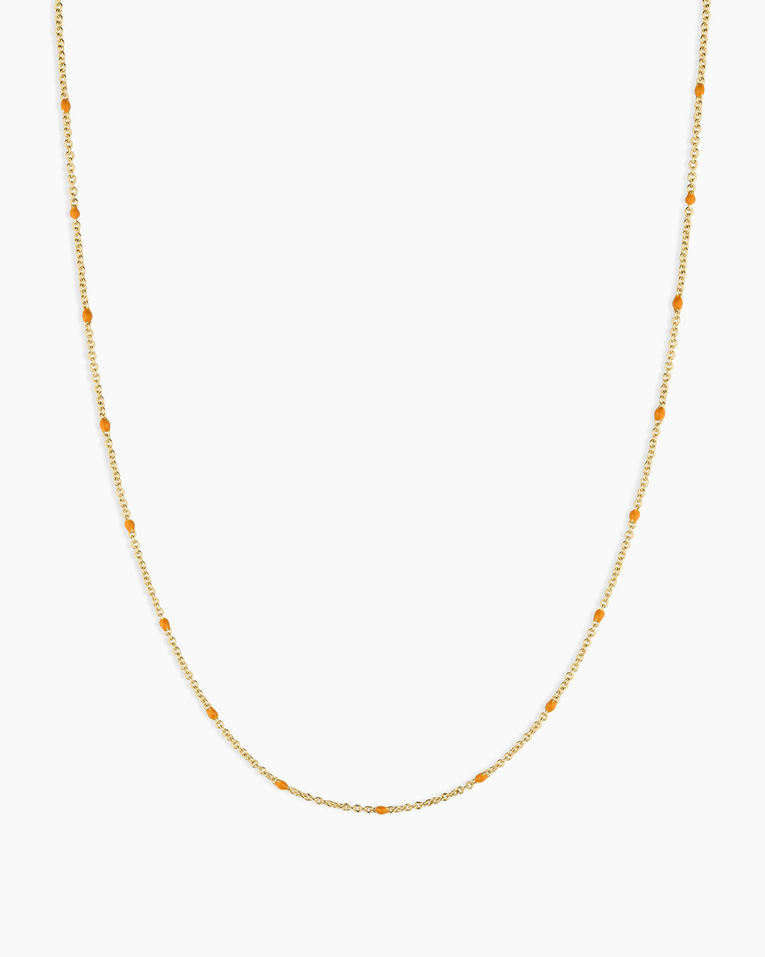 Capri Necklace || option::18K Gold Plated, Orange