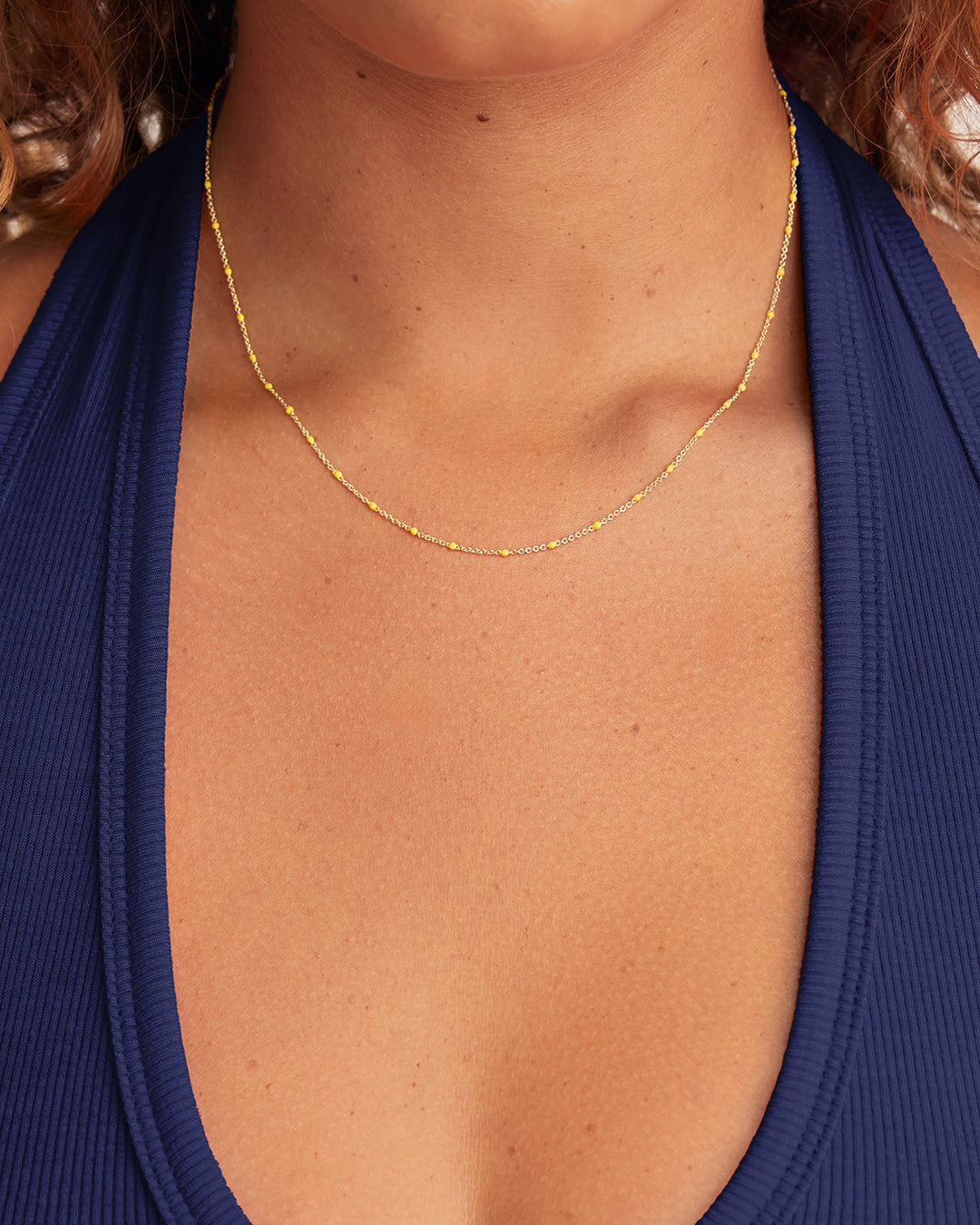 Capri Necklace || option::18K Gold Plated, Yellow