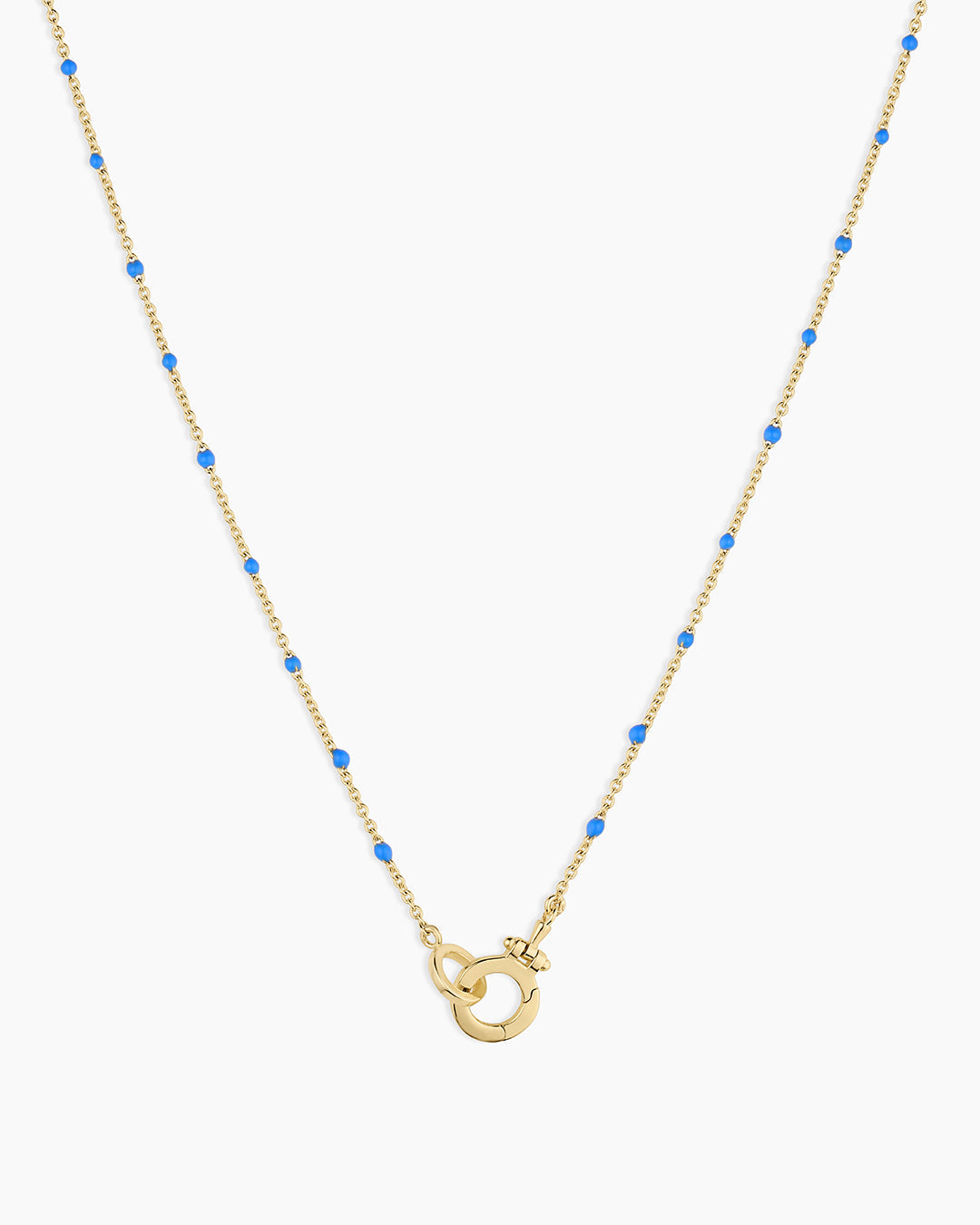 Capri Necklace || option::18K Gold Plated, Light Blue