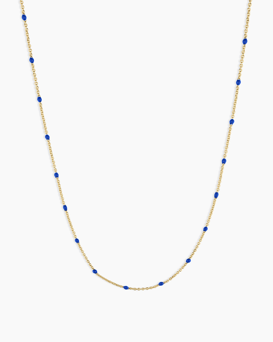 Capri Necklace || option::18K Gold Plated, Royal Blue