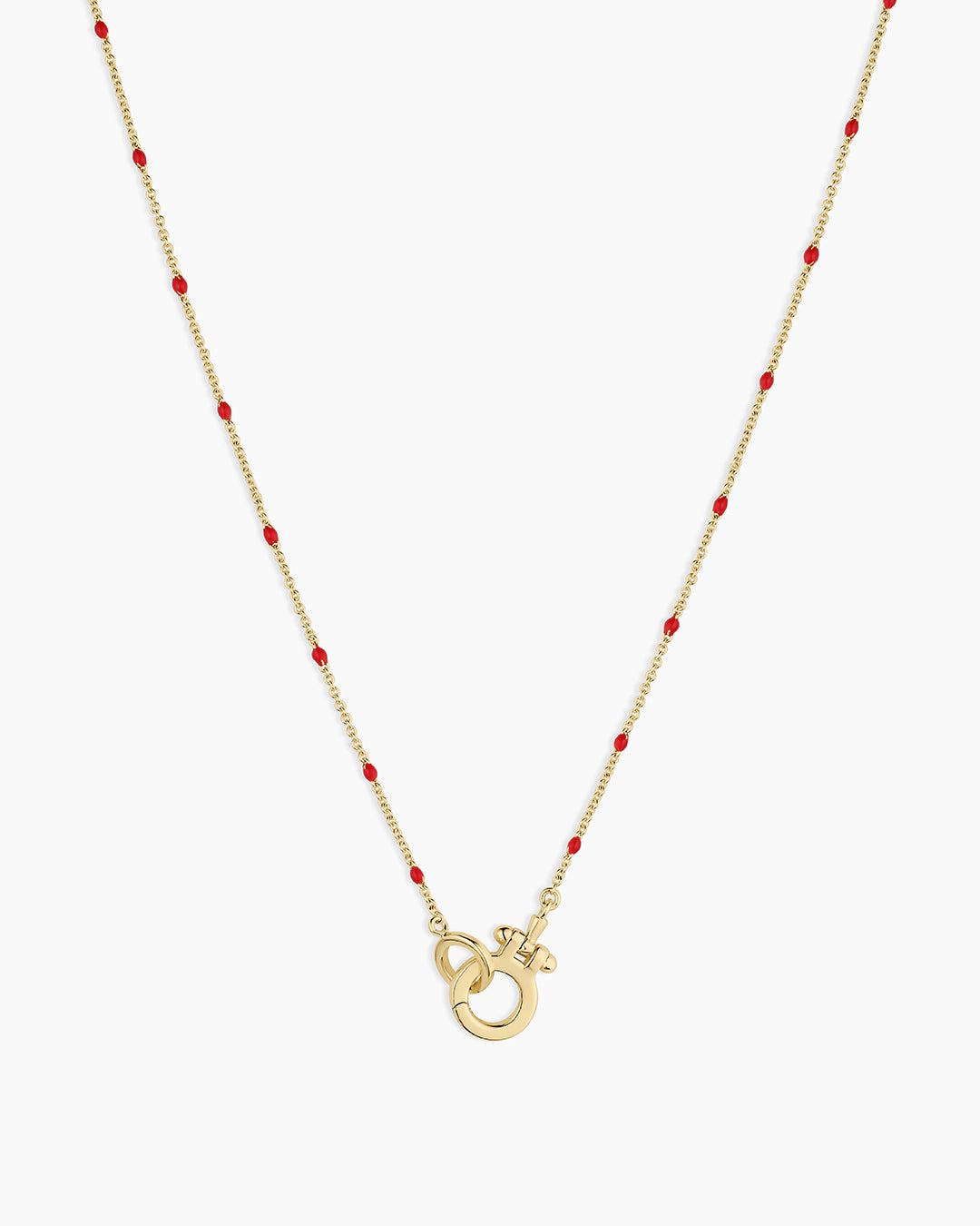 Capri Necklace || option::18K Gold Plated, Red