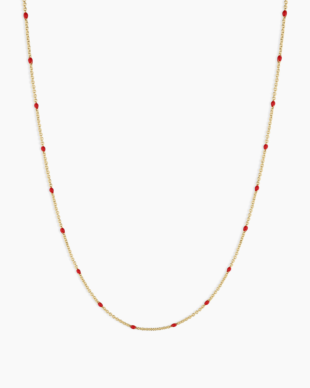 Capri Necklace || option::18K Gold Plated, Red