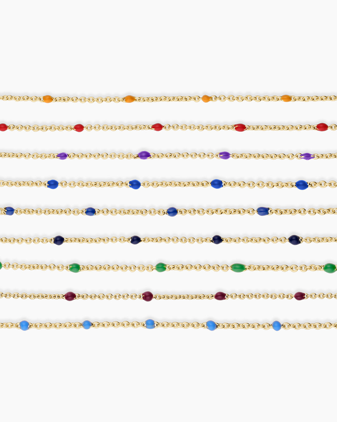 Capri Necklace || option::18K Gold Plated, Red