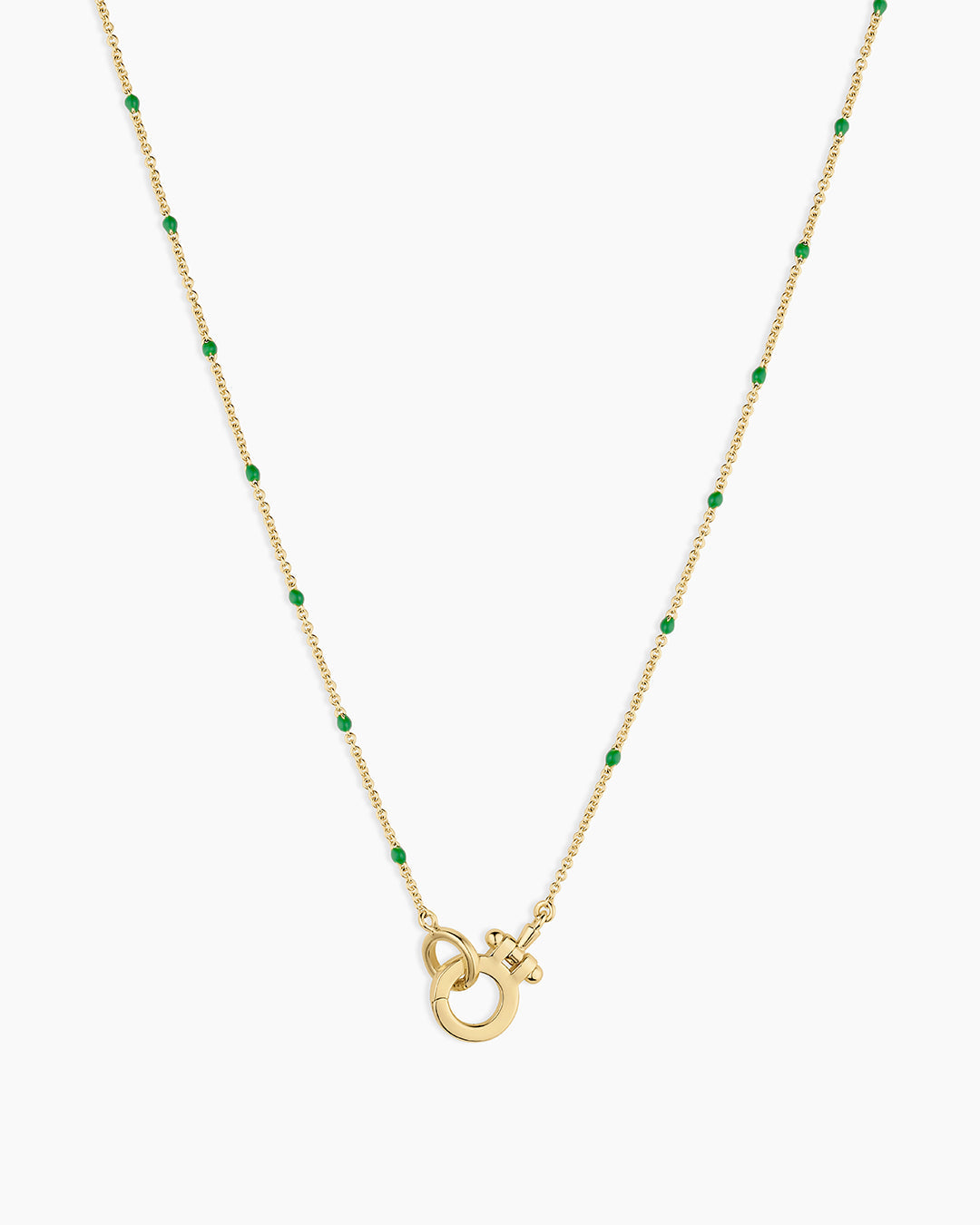 Capri Necklace || option::18K Gold Plated, Green
