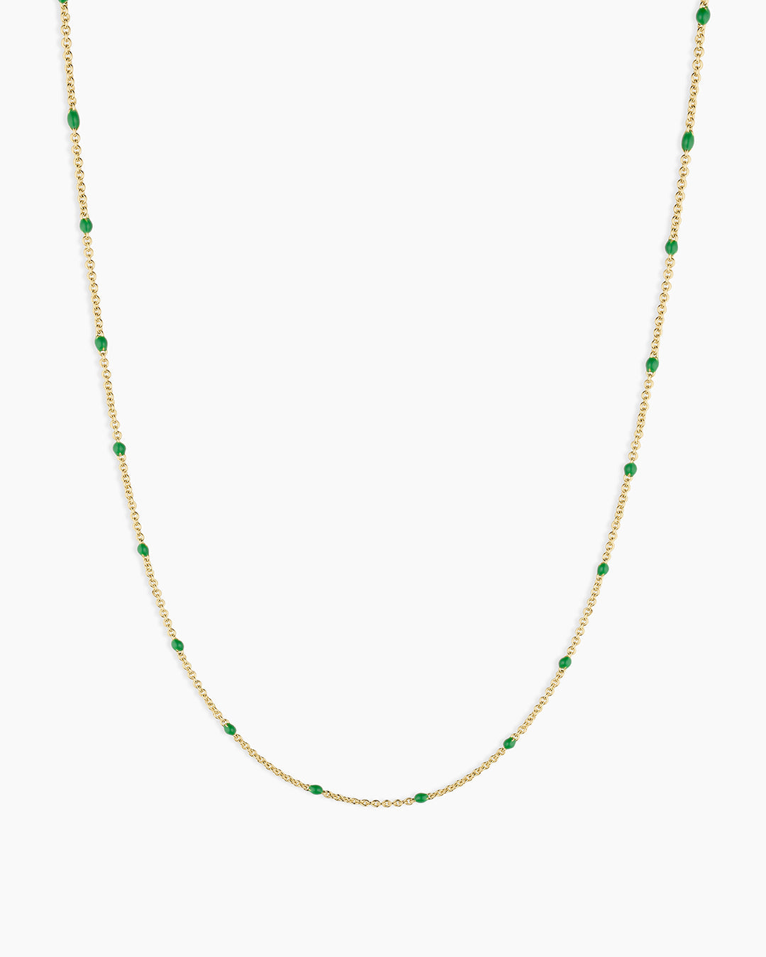 Capri Necklace || option::18K Gold Plated, Green