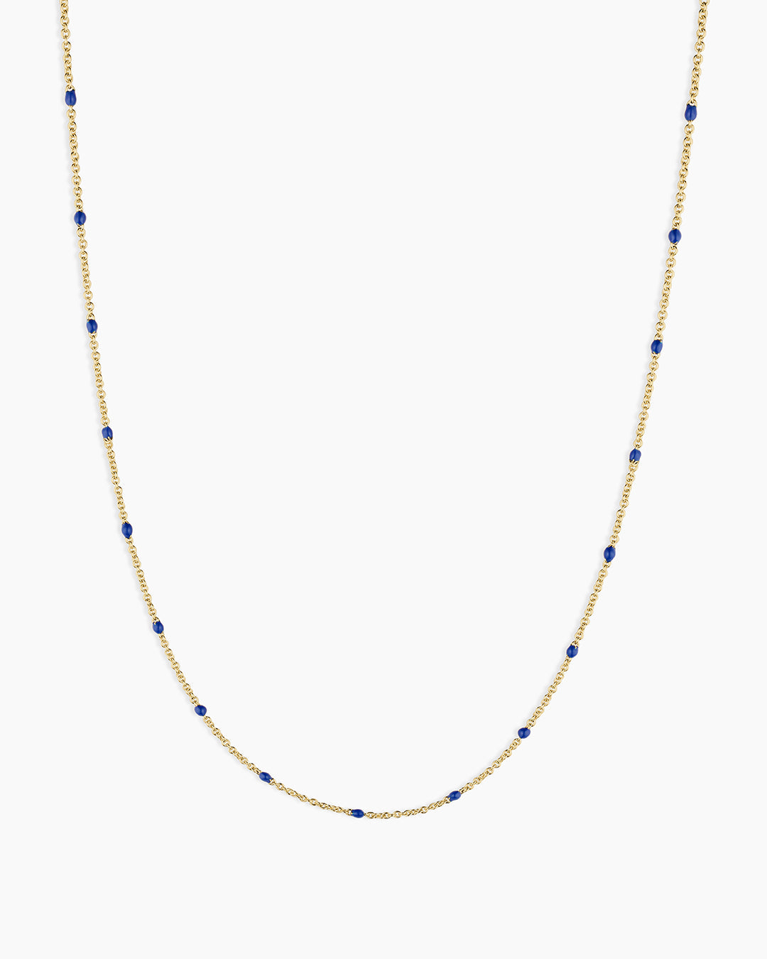 Capri Necklace || option::18K Gold Plated, Navy