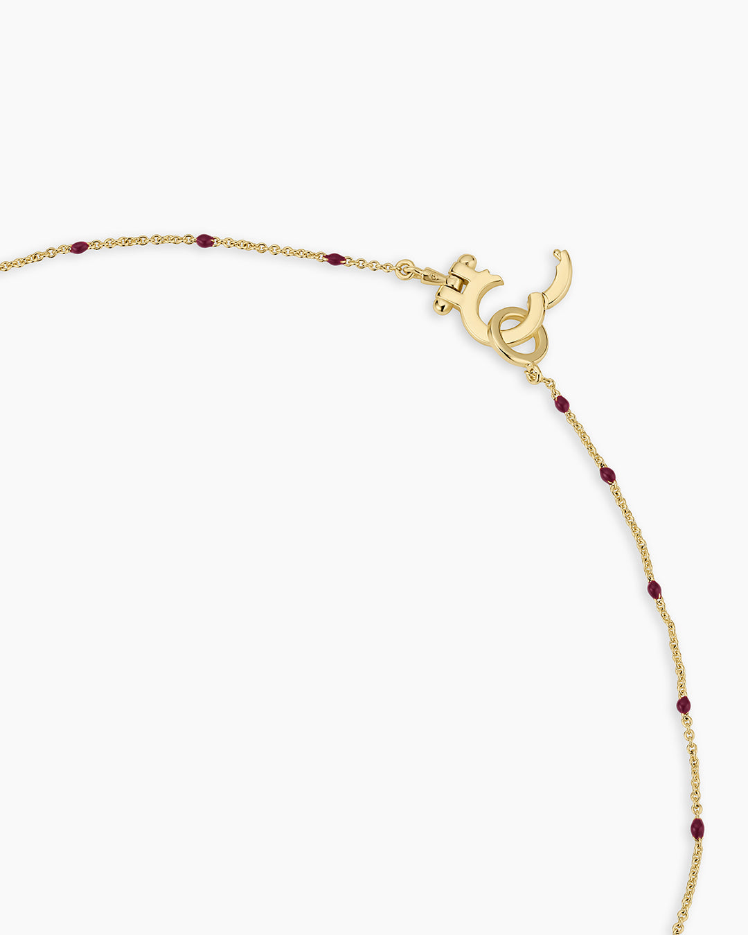 Capri Necklace || option::18K Gold Plated, Maroon