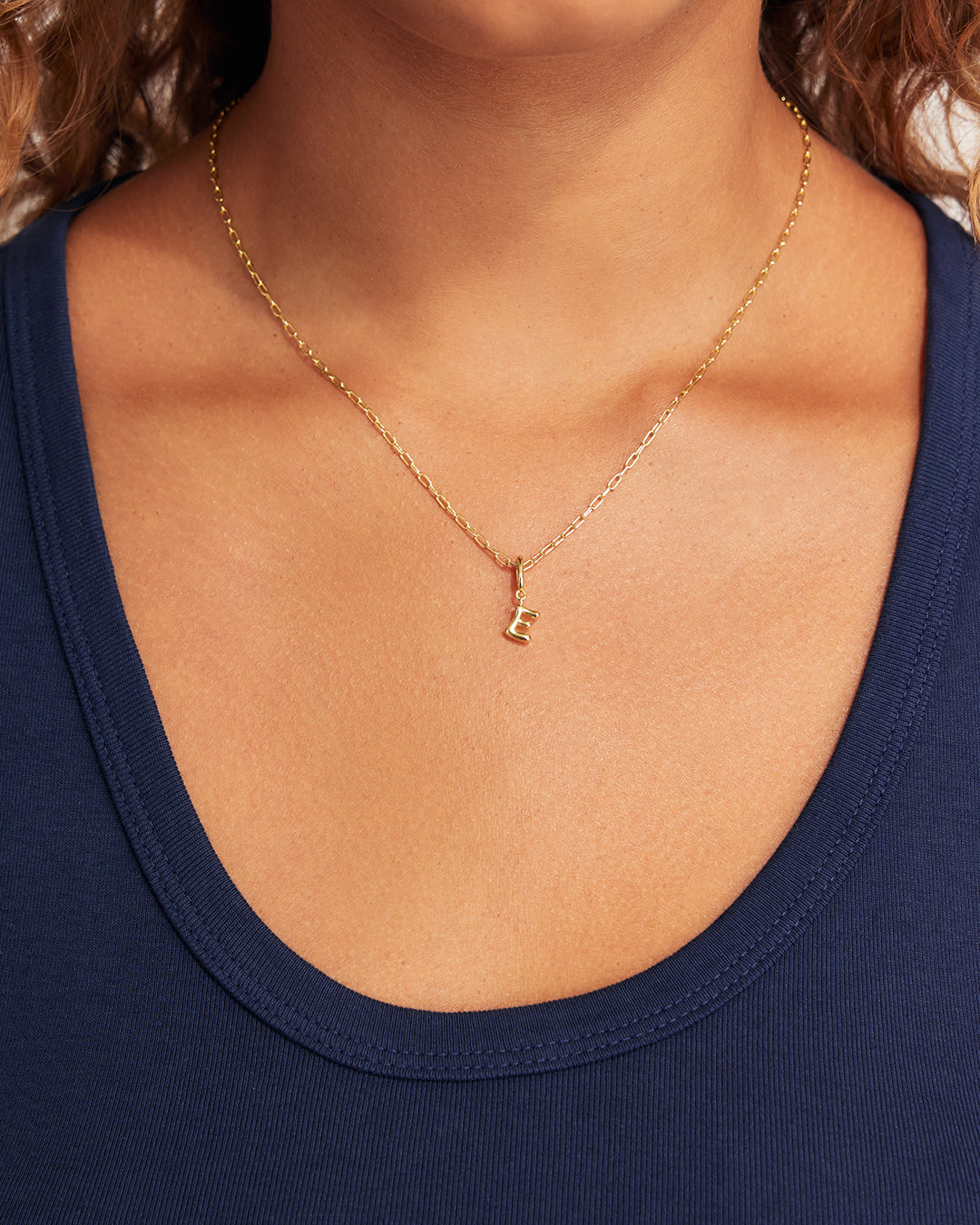 Ryder Alphabet Charm || option::18K Gold Plated, E