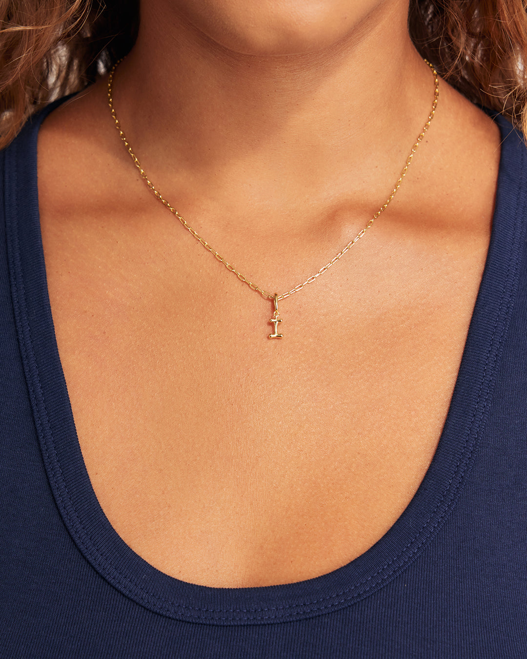 Ryder Alphabet Charm || option::18K Gold Plated, I