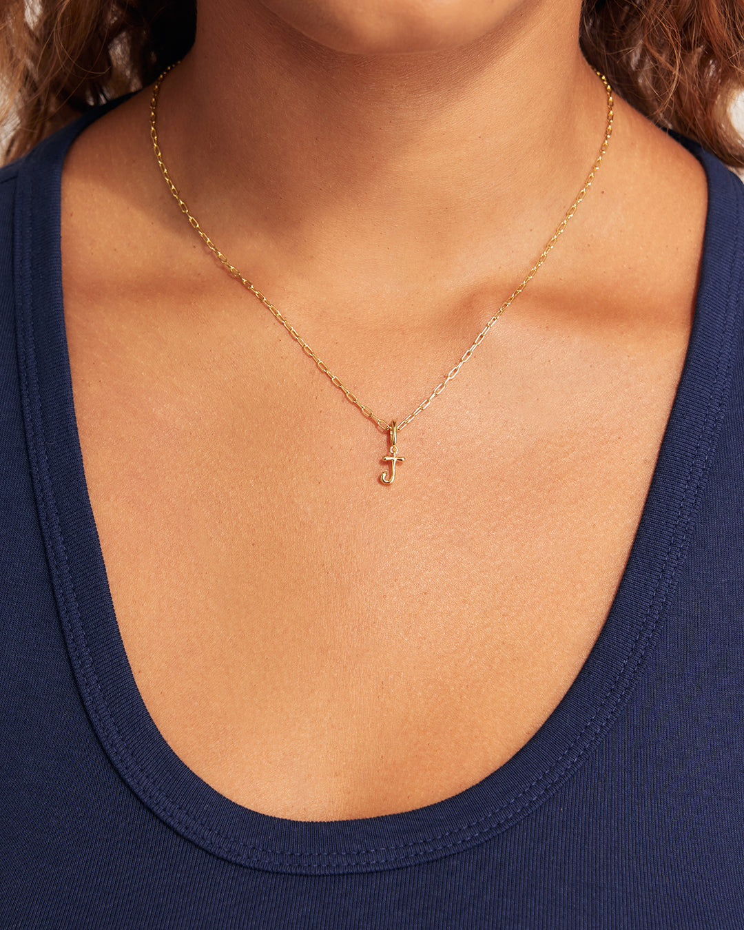 Ryder Alphabet Charm || option::18K Gold Plated, J