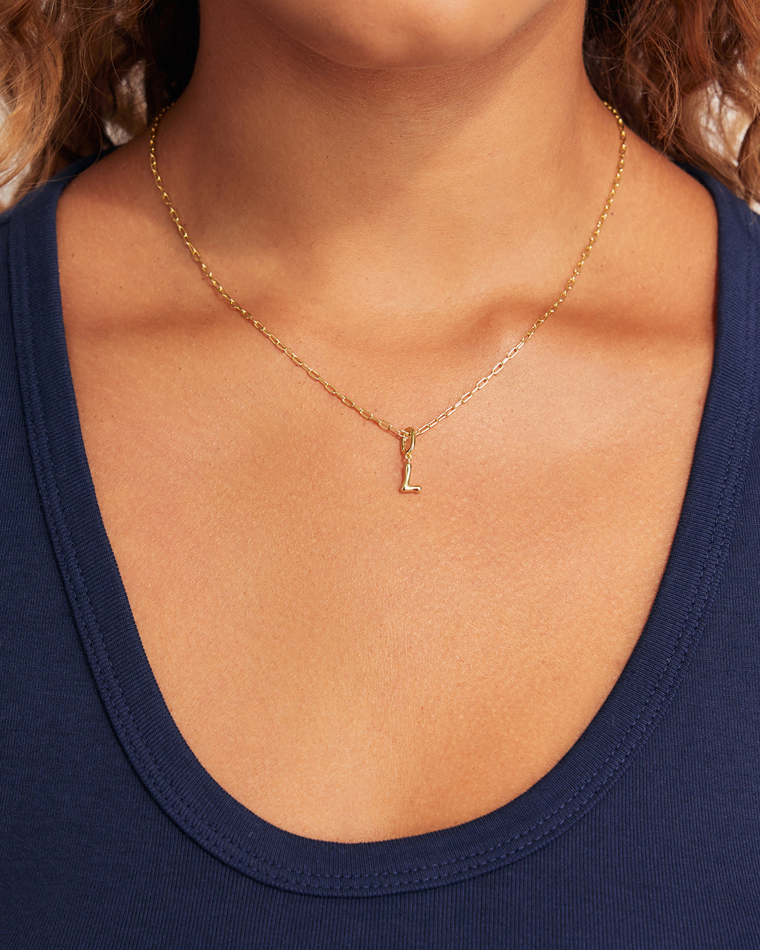 Ryder Alphabet Charm || option::18K Gold Plated, L
