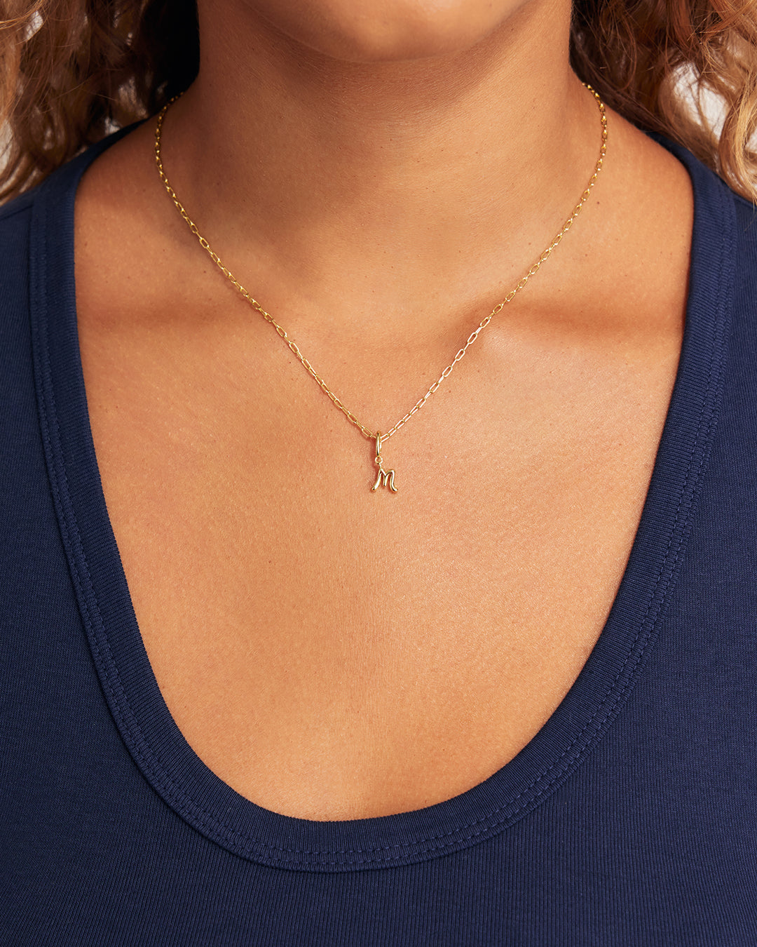 Ryder Alphabet Charm || option::18K Gold Plated, M