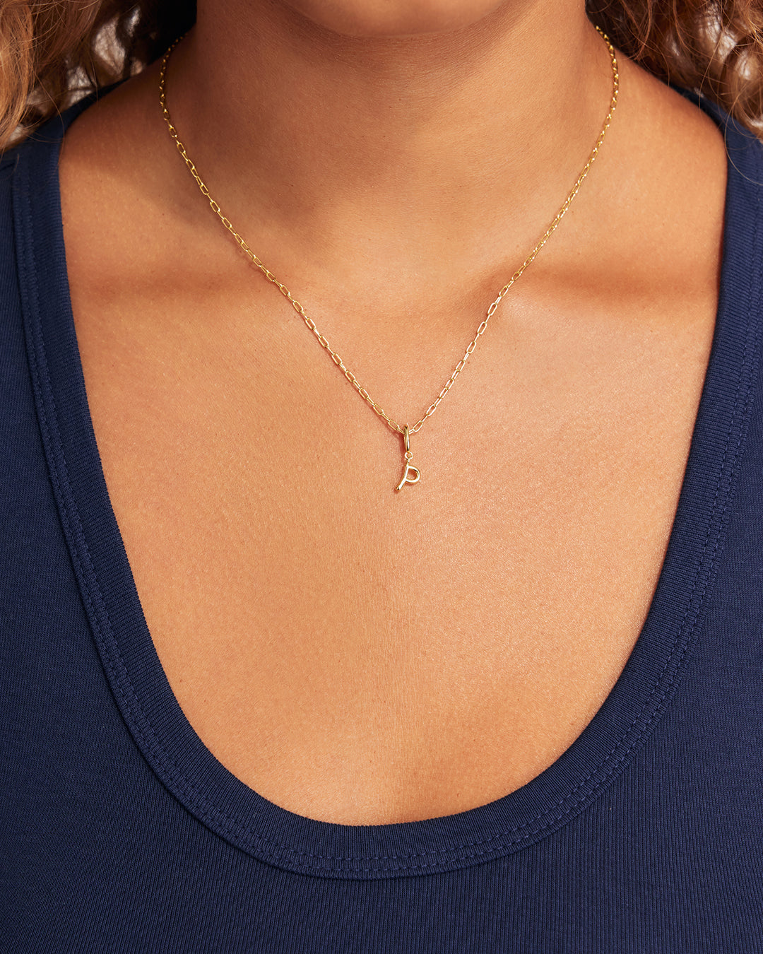 Ryder Alphabet Charm || option::18K Gold Plated, Rho
