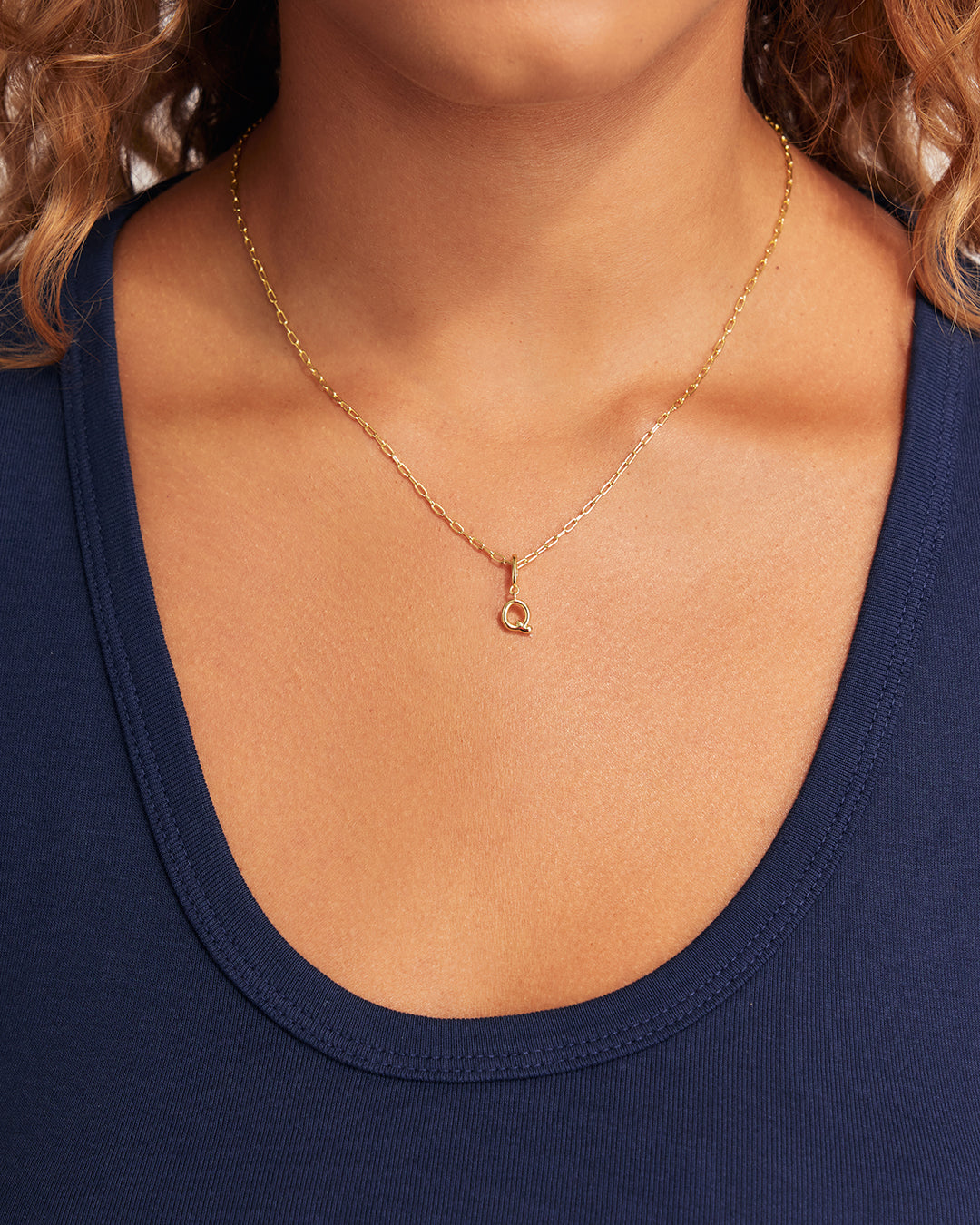 Ryder Alphabet Charm || option::18K Gold Plated, Q
