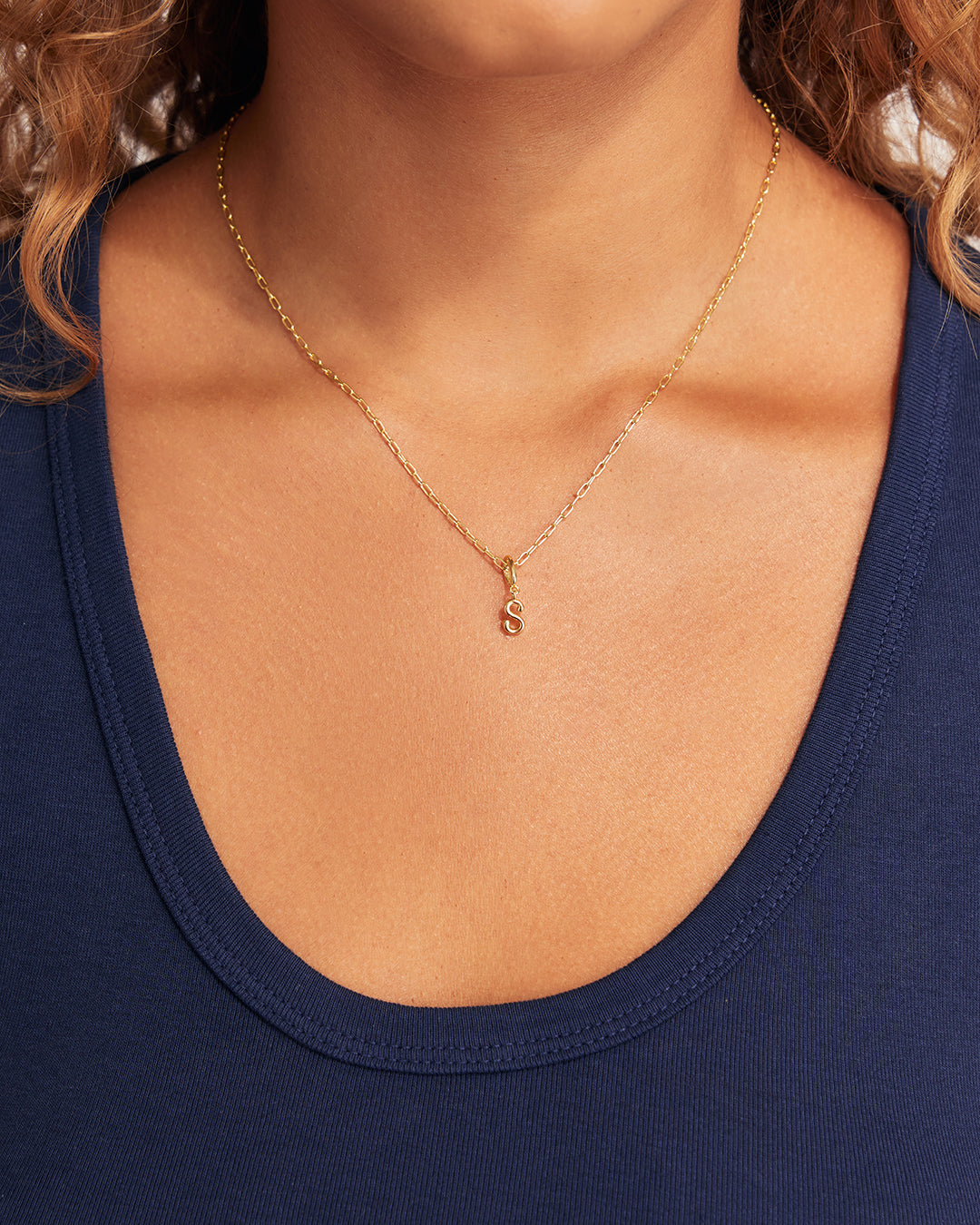 Ryder Alphabet Charm || option::18K Gold Plated, S
