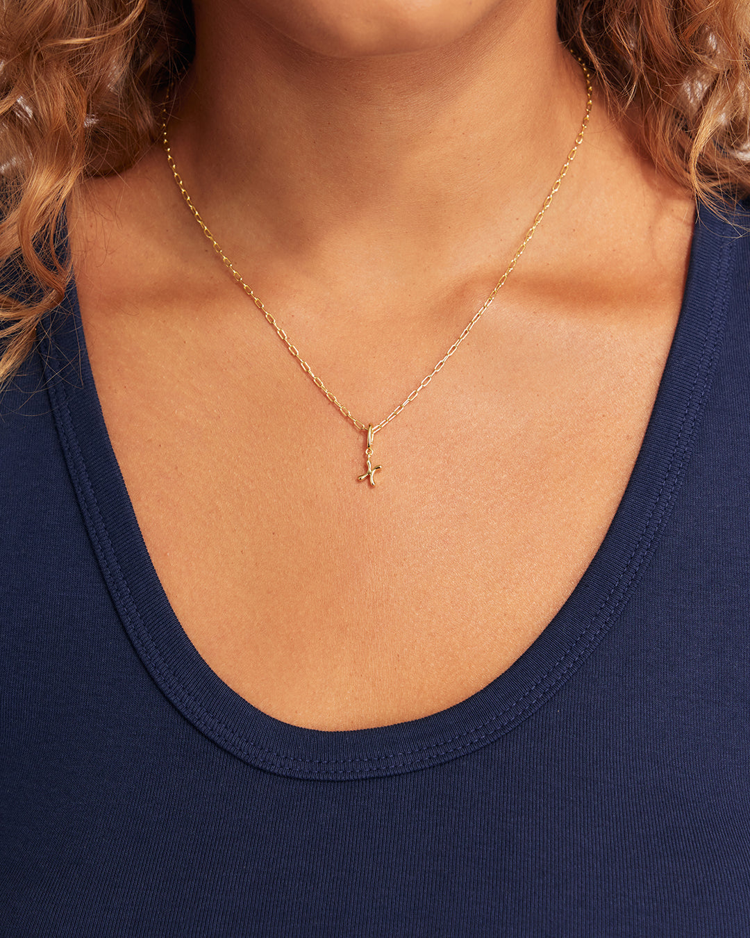 Ryder Alphabet Charm || option::18K Gold Plated, X