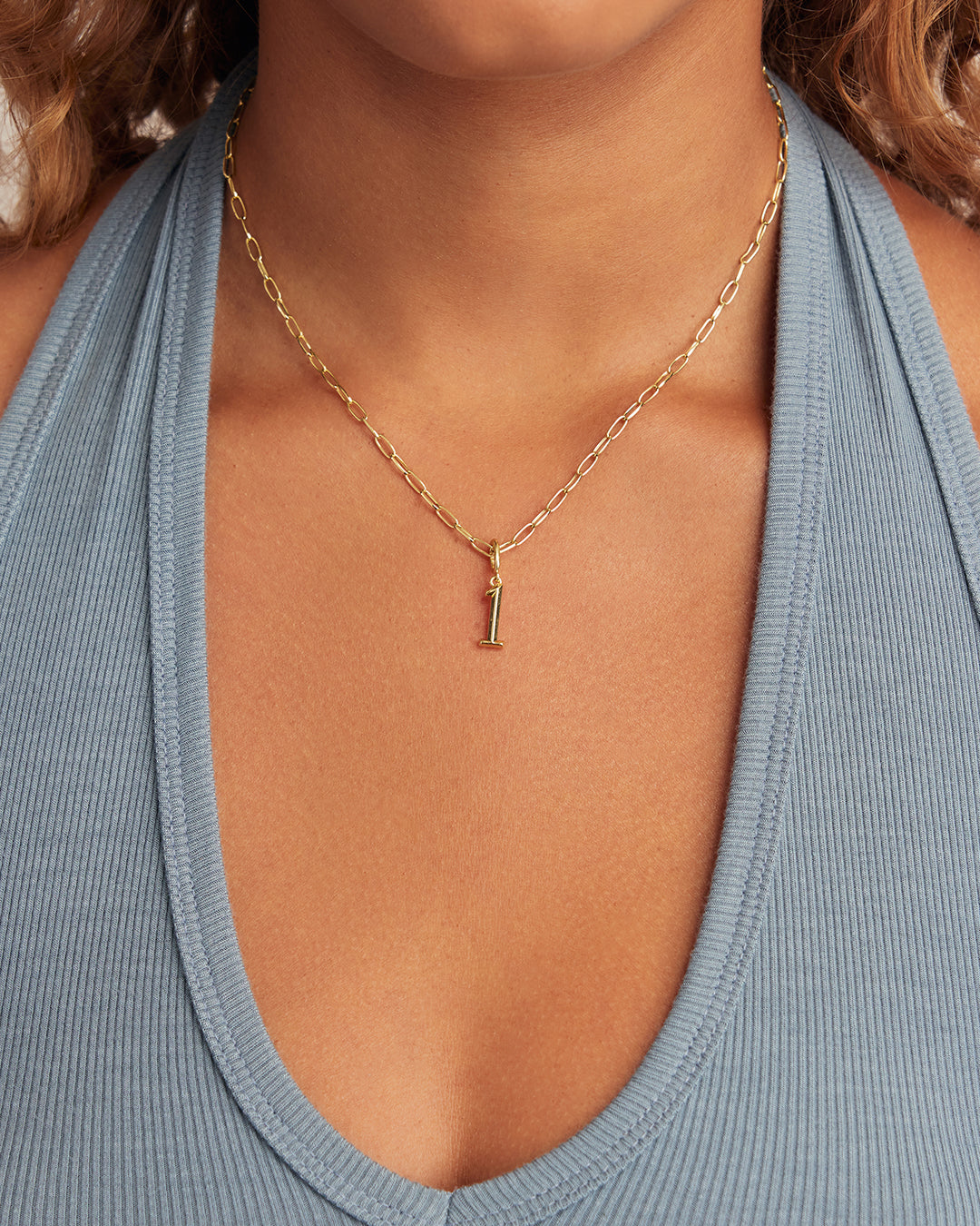 Scout Number Charm || option::18K Gold Plated, 1
