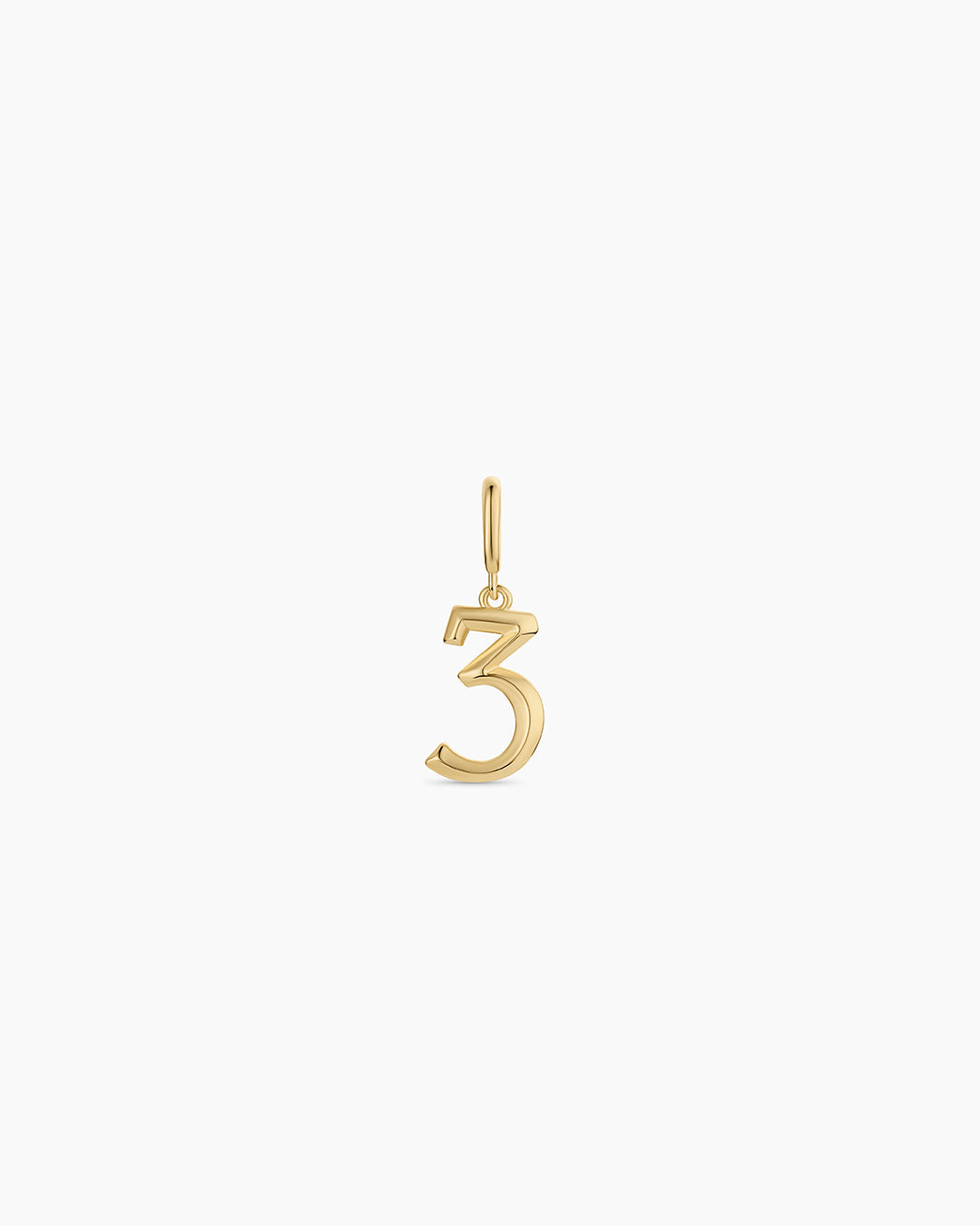 Scout Number Charm || option::18K Gold Plated, 3