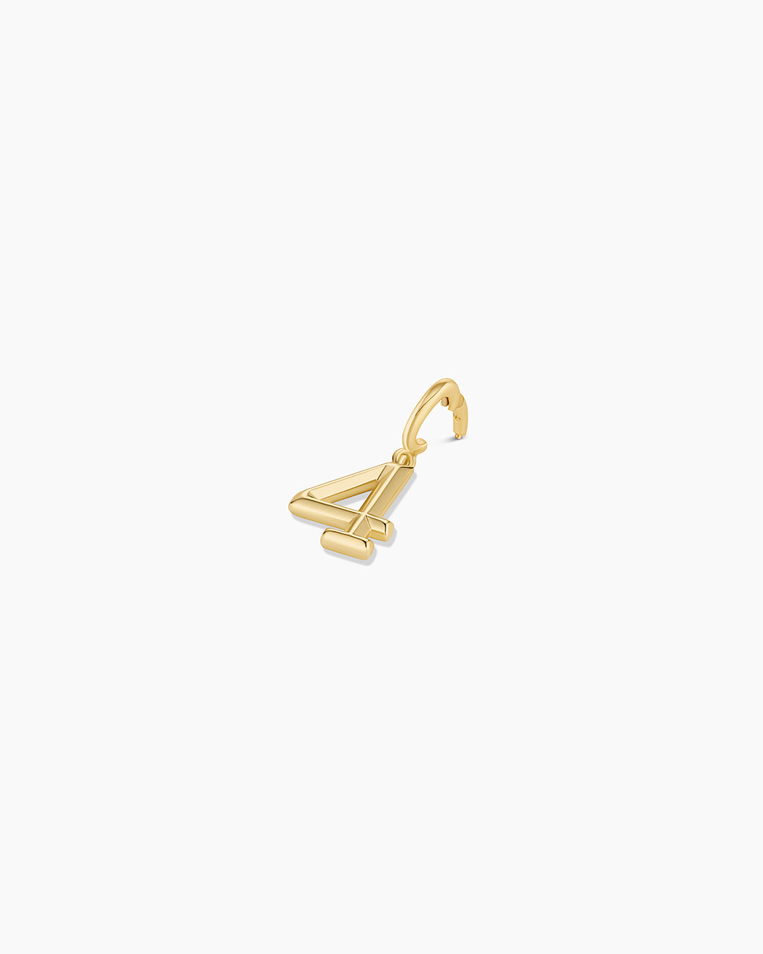 Scout Number Charm || option::18K Gold Plated, 4