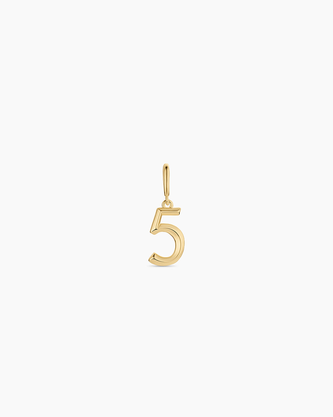 Scout Number Charm || option::18K Gold Plated, 5