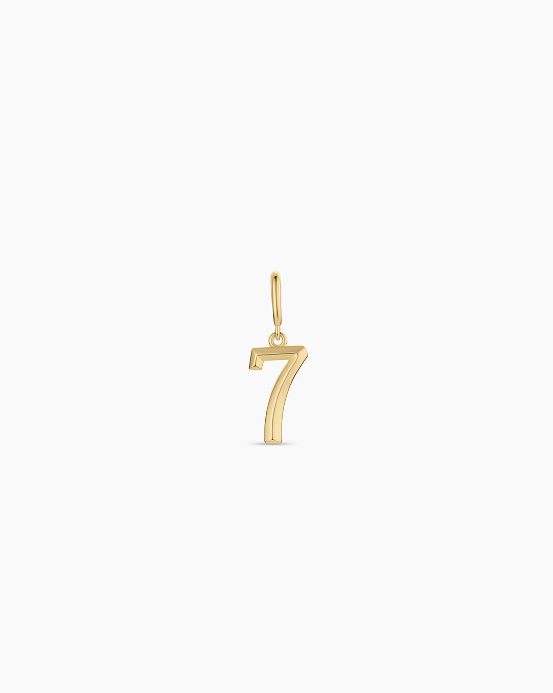 Scout Number Charm || option::18K Gold Plated, 7