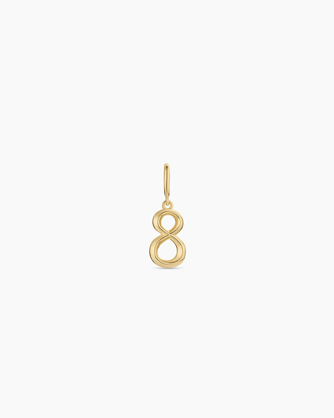 Scout Number Charm || option::18K Gold Plated, 8