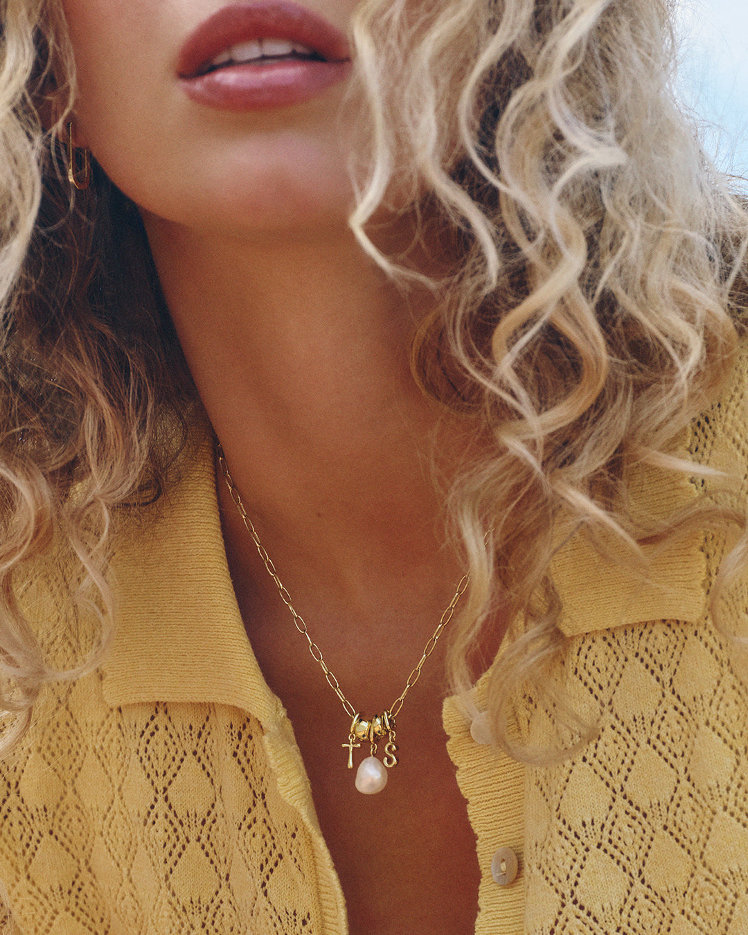 Lou Clip Charm || option::18K Gold Plated, 3.5mm