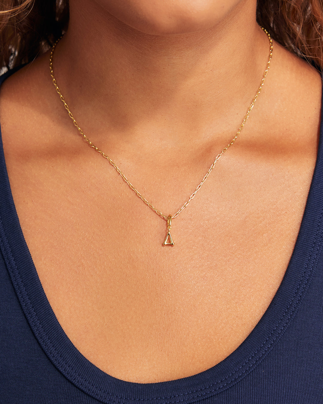 Ryder Alphabet Charm || option::18K Gold Plated, Delta