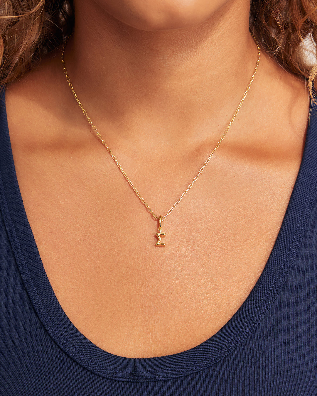 Ryder Alphabet Charm || option::18K Gold Plated, Sigma