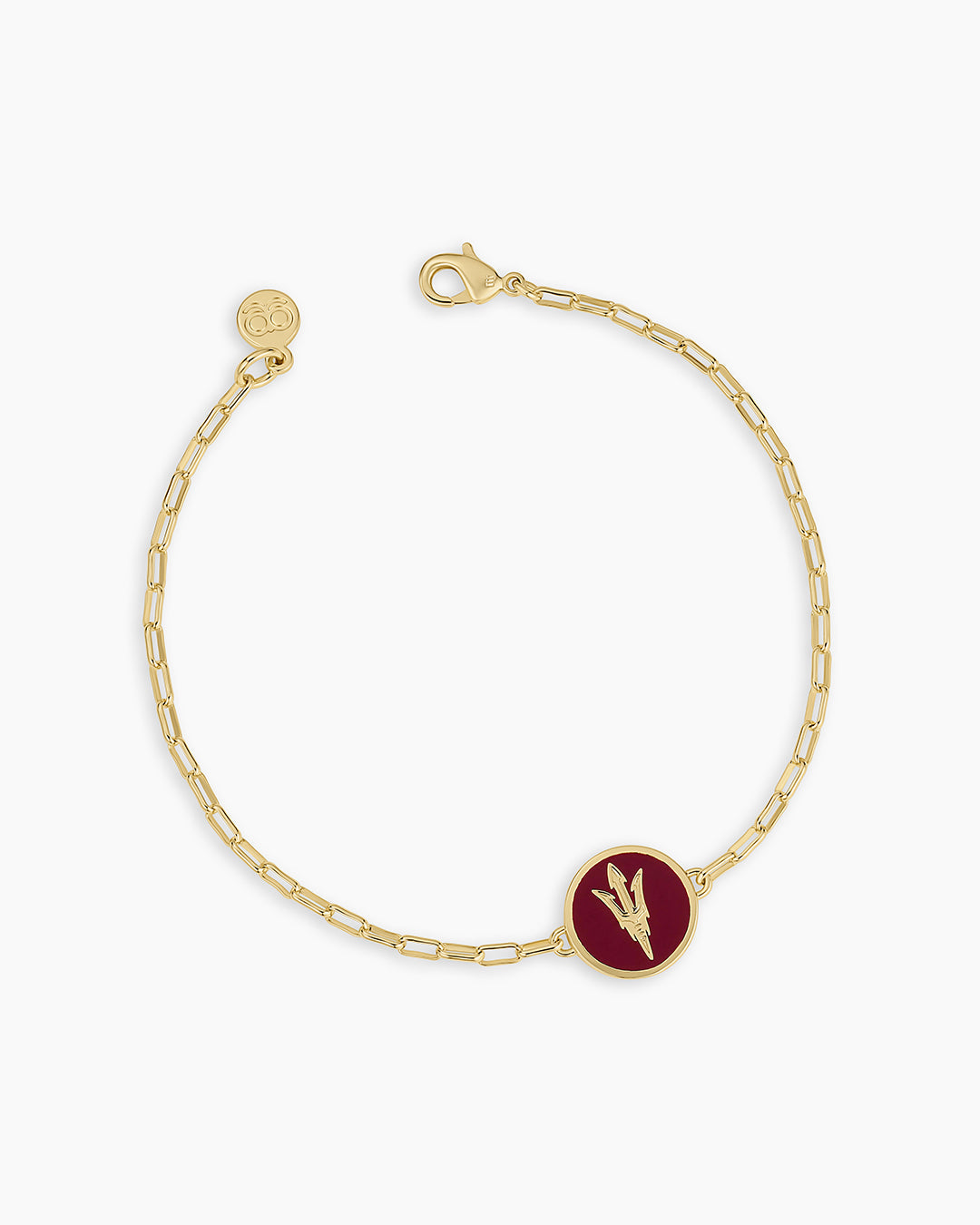 Sun Devil Maroon Bracelet || option::18K Gold Plated