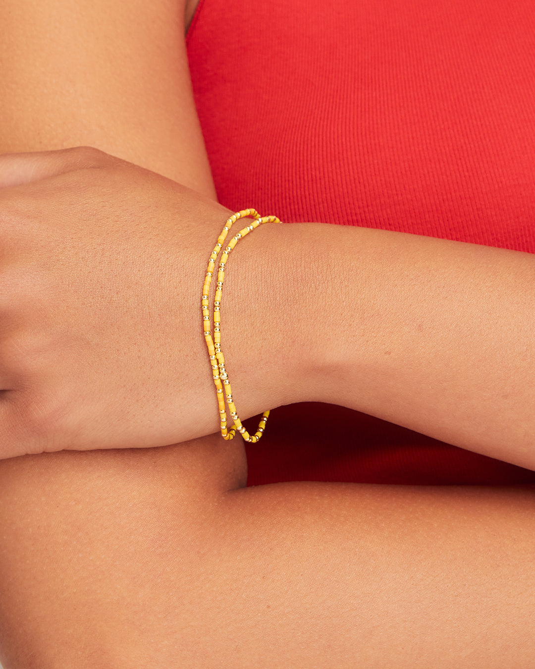 Scout Beaded Bracelet || option::18K Gold Plated, Yellow