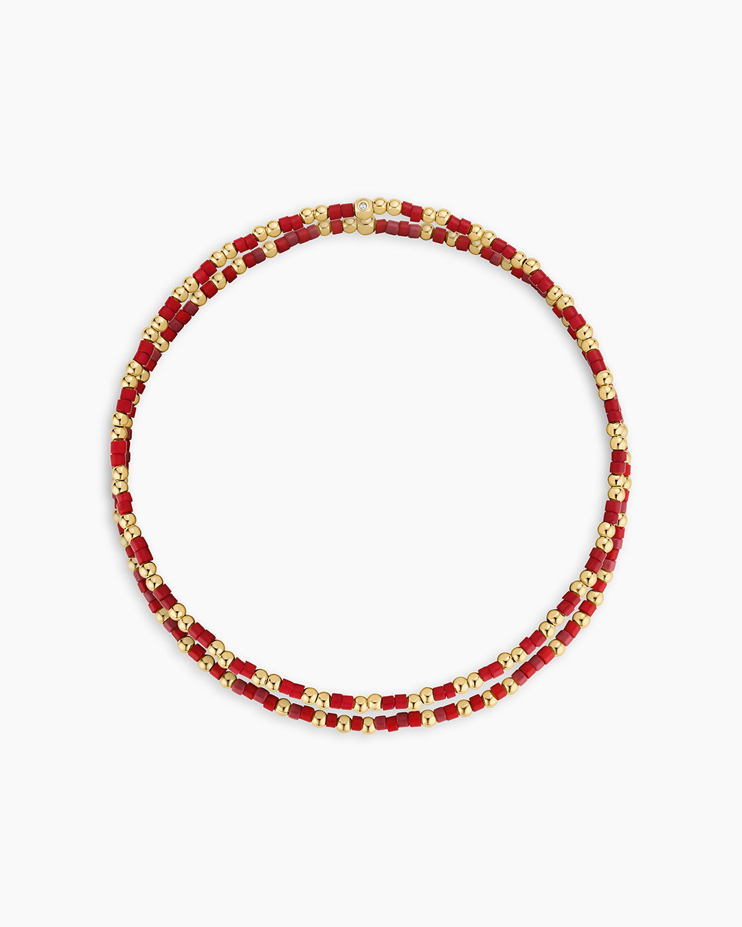 Scout Beaded Bracelet || option::18K Gold Plated, Maroon