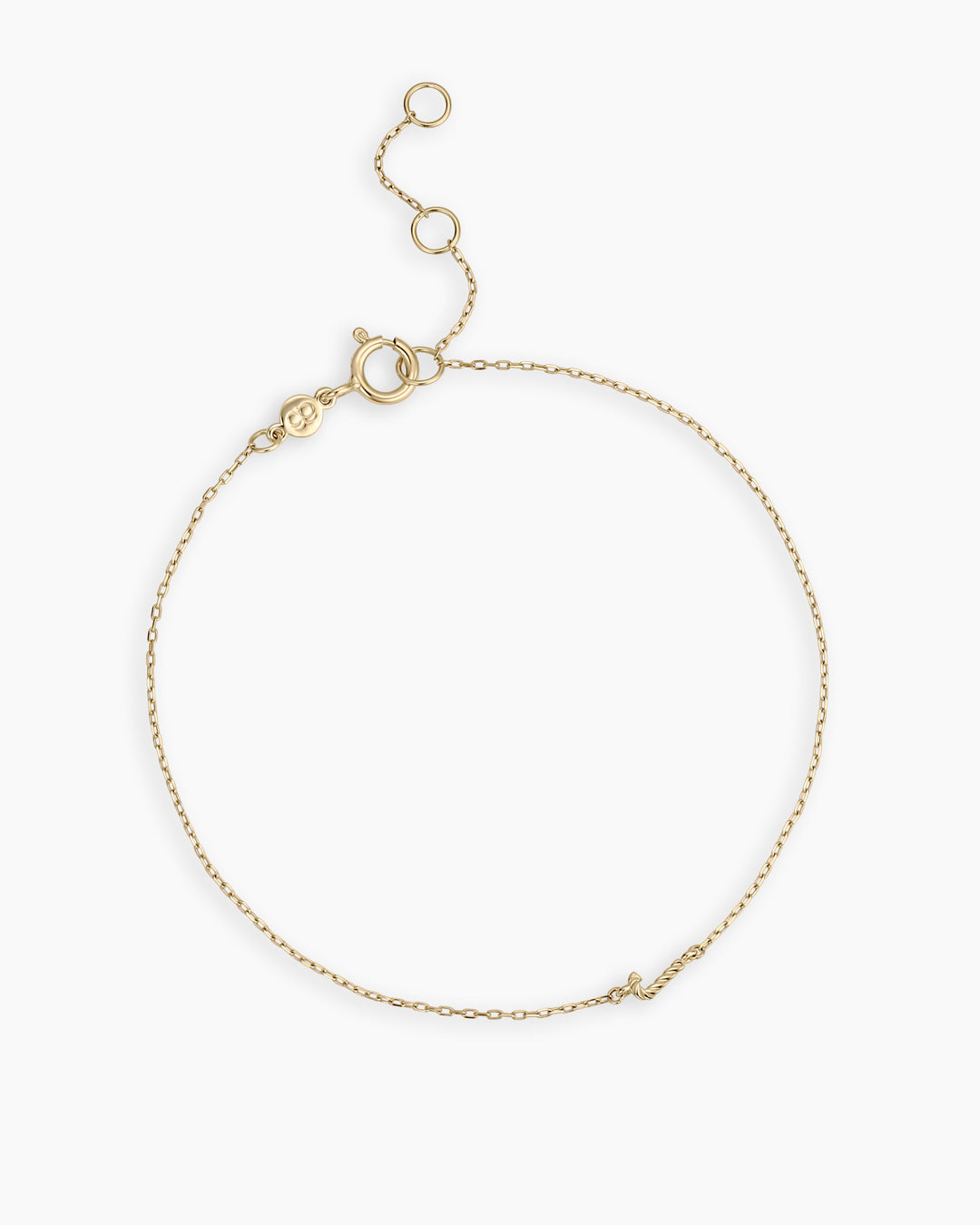 14k Gold Crew Alphabet Bracelet || option::14K Solid Gold, J